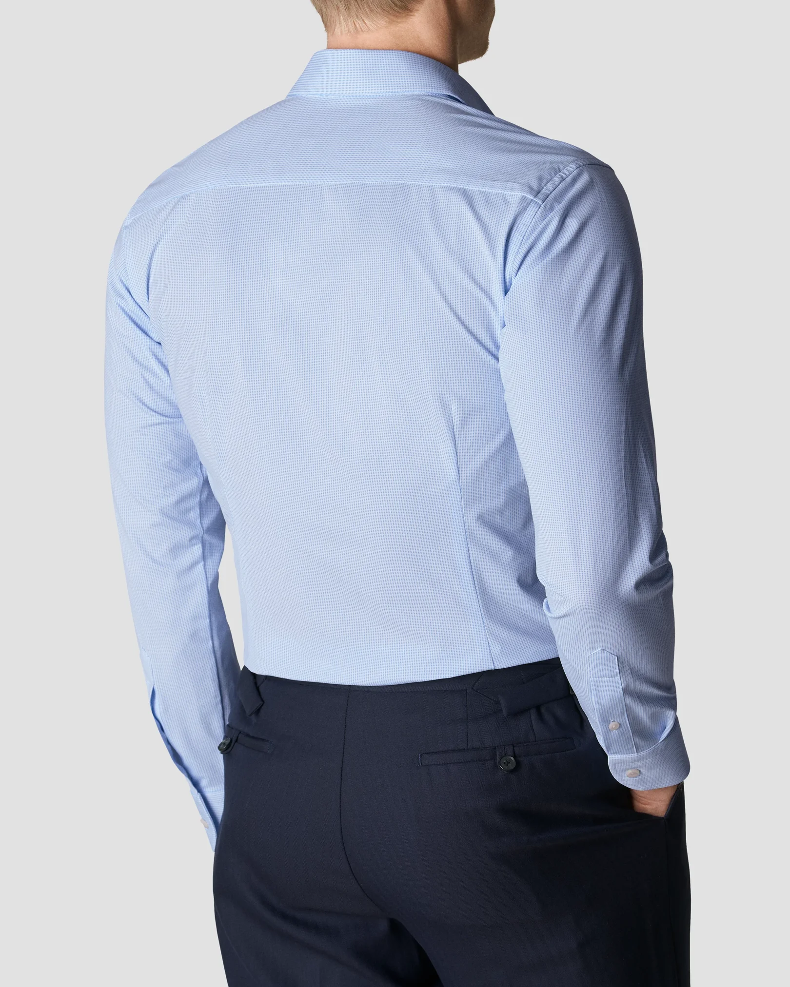 Light blue 4-way Stretch Shirt - Eton
