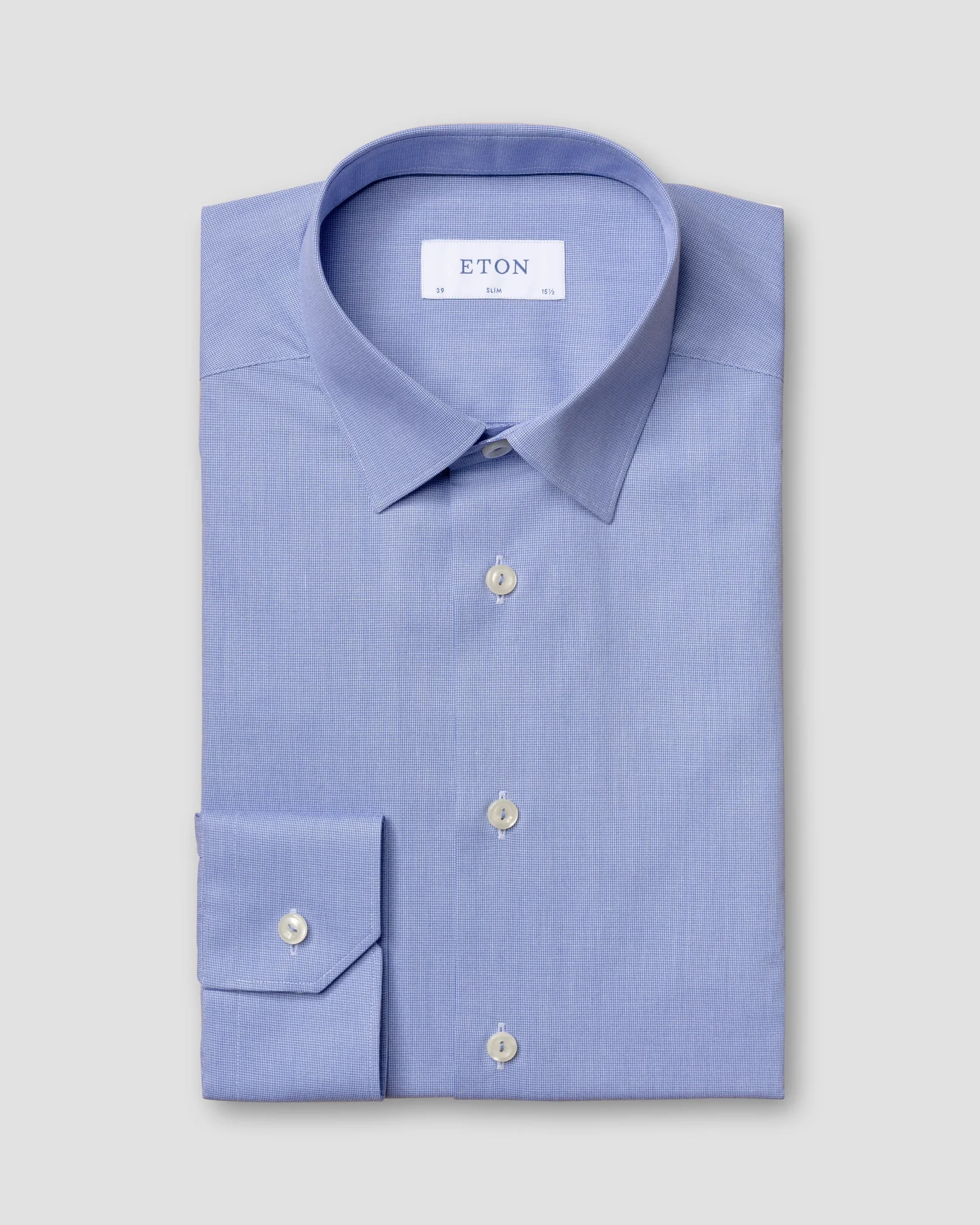 Eton - pastel blue shirt navy details pointed