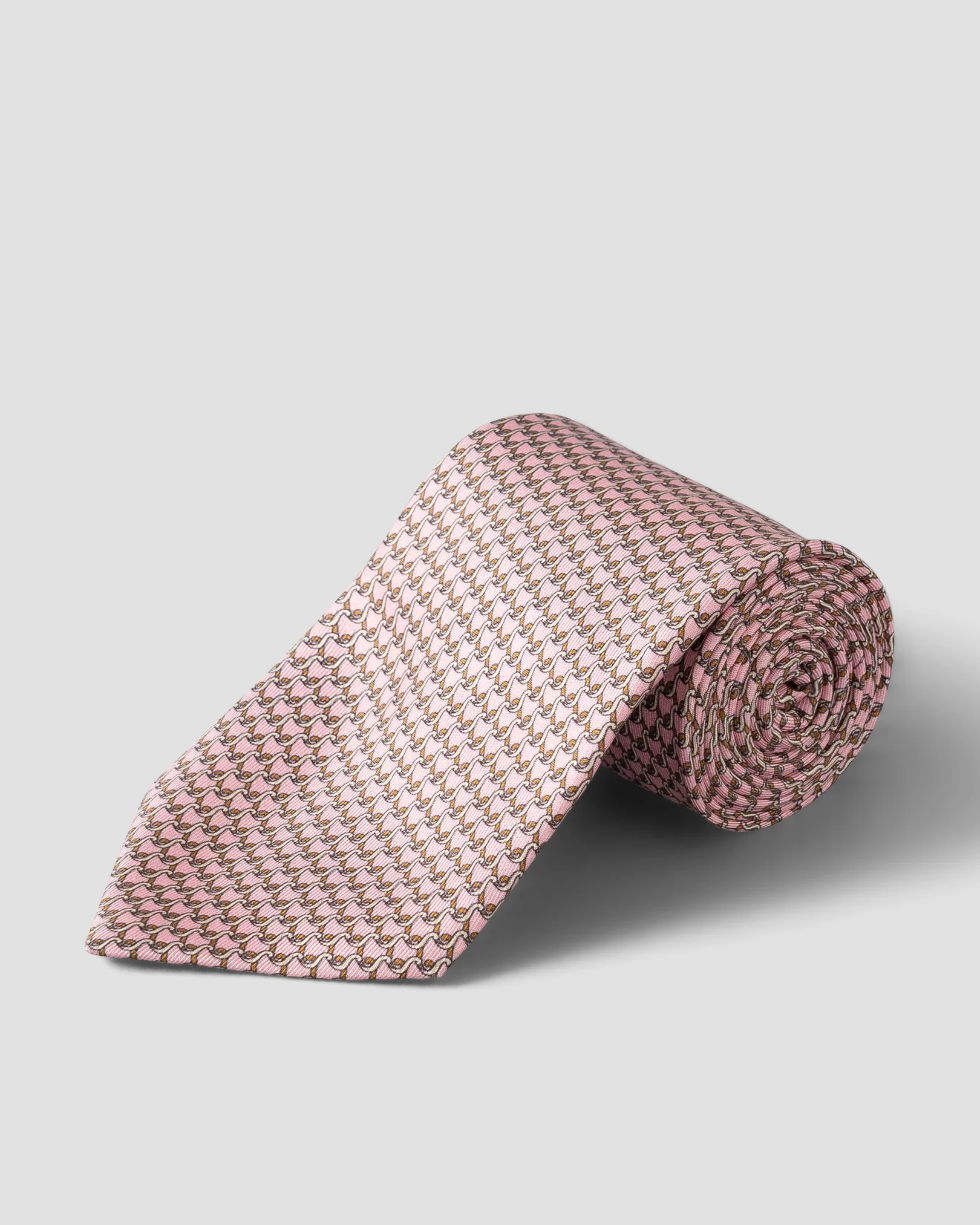 Geometric Print Silk Tie