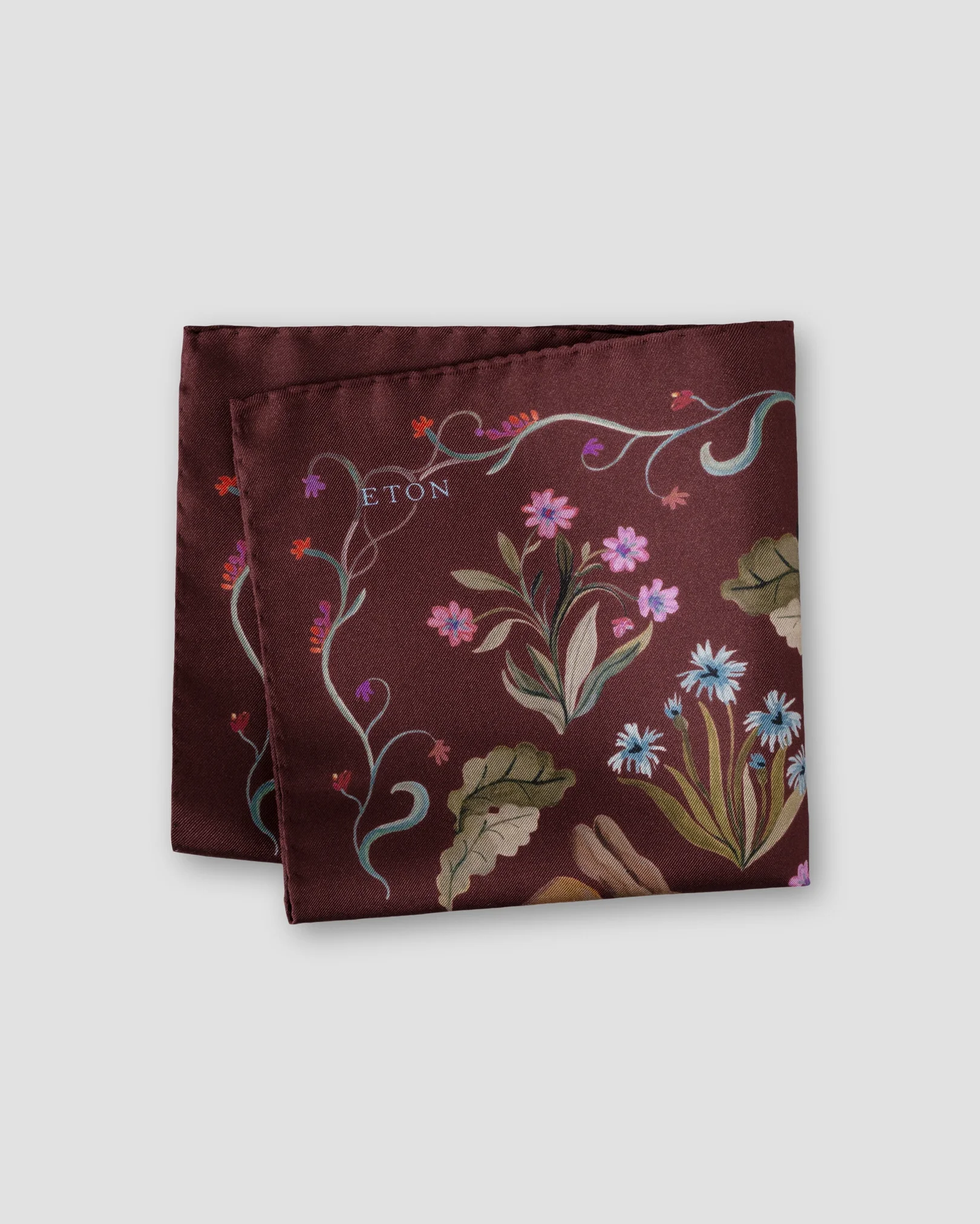 Eton - motif silk pocket square black motif silk pocket square