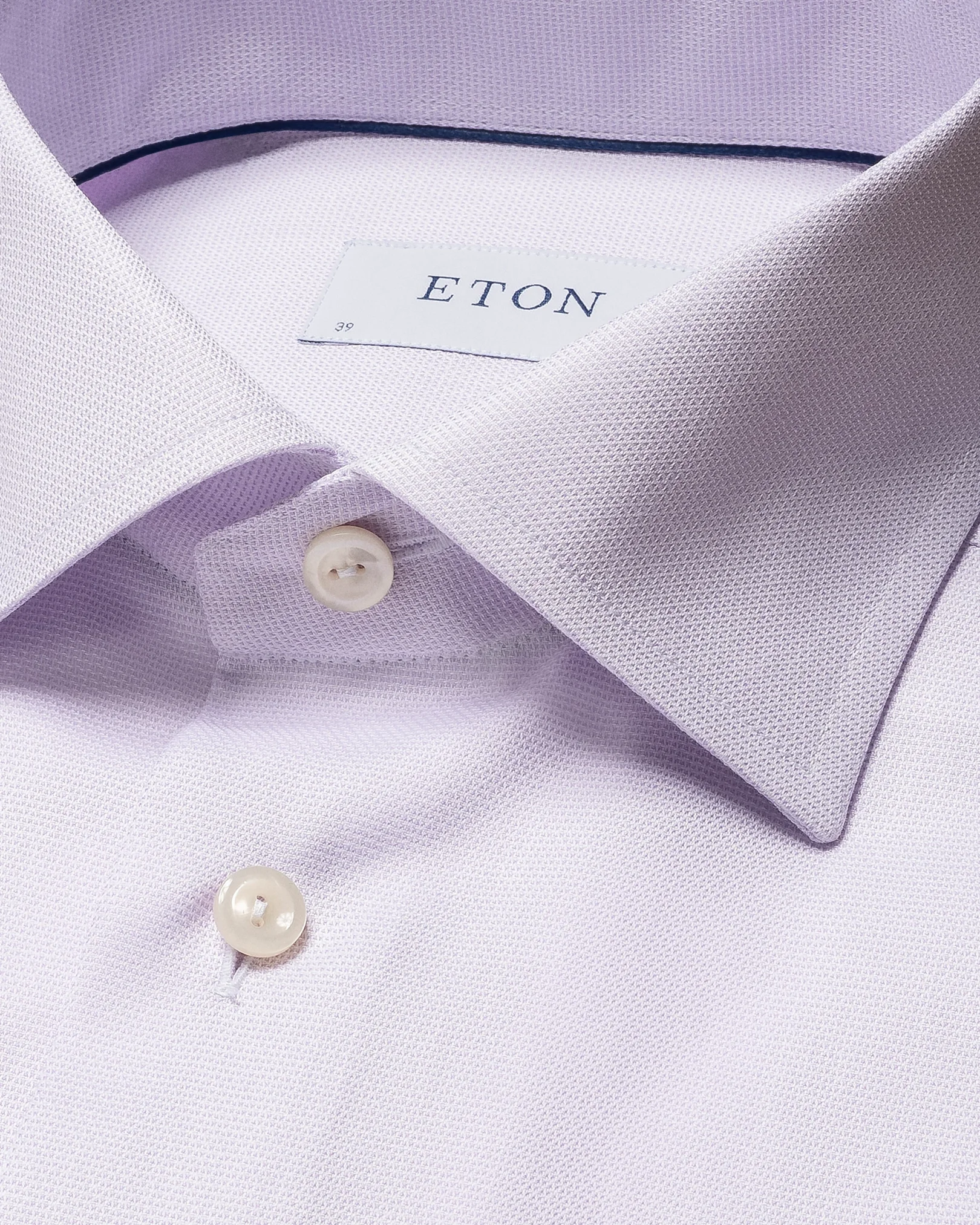 Eton - purple melange micro weave shirt