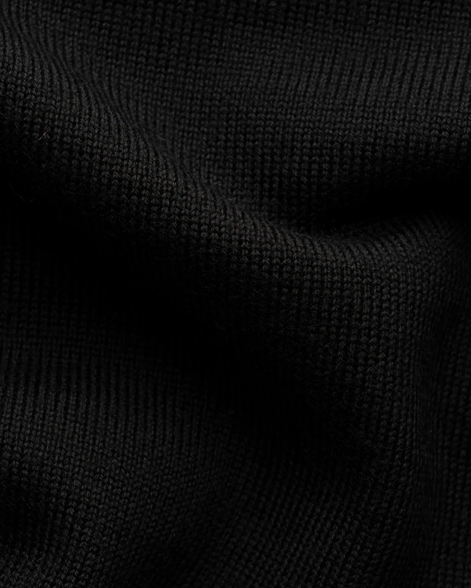 Eton - black merino knit crewneck