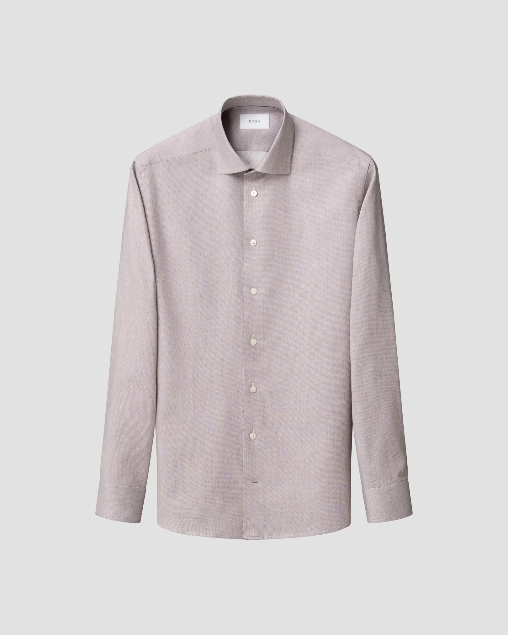 Eton - dark red semi solid twill shirt