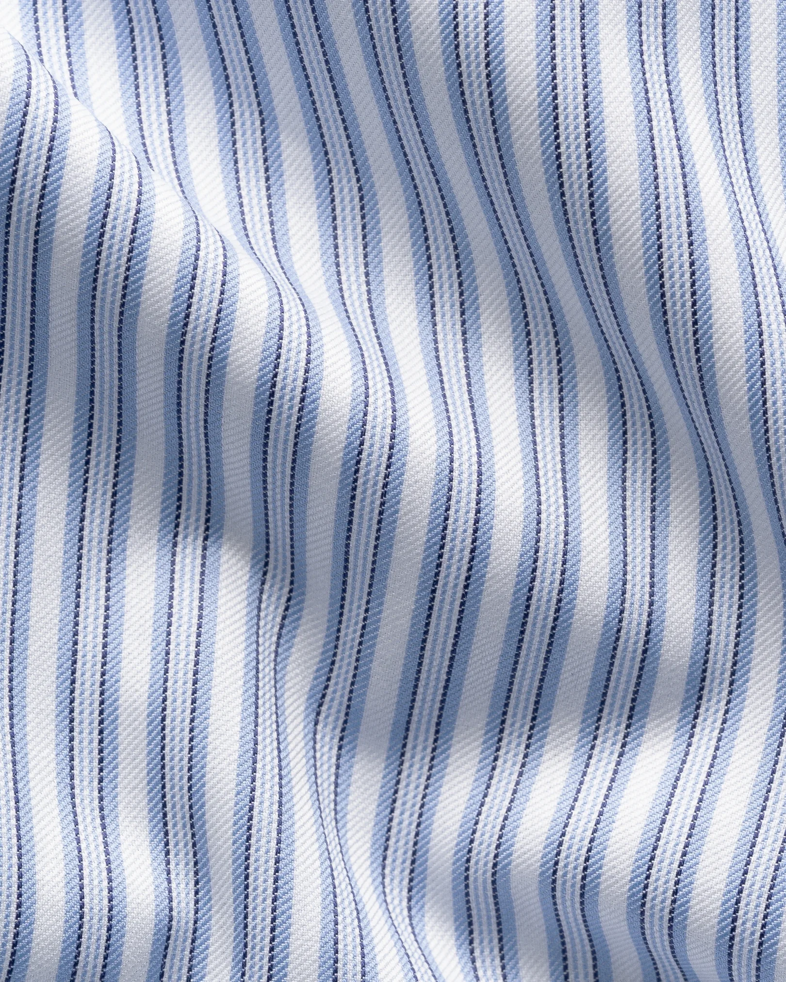 Eton - White Collar Striped Signature Twill Shirt