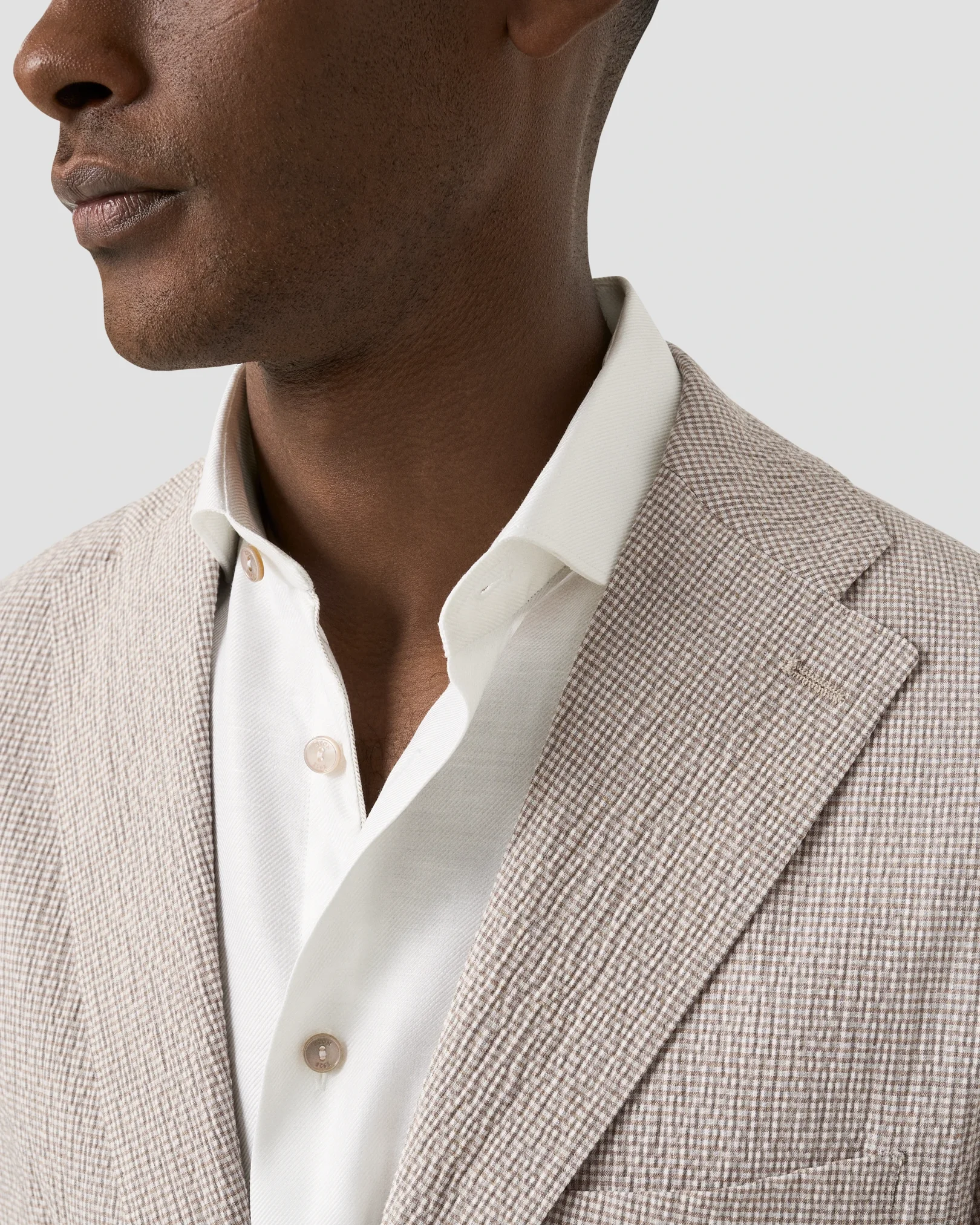 Eton - seersucker cotton soft jacket beige