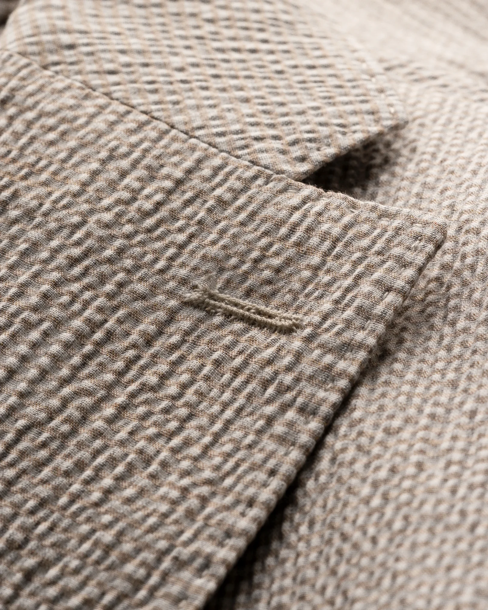Eton - seersucker cotton soft jacket beige