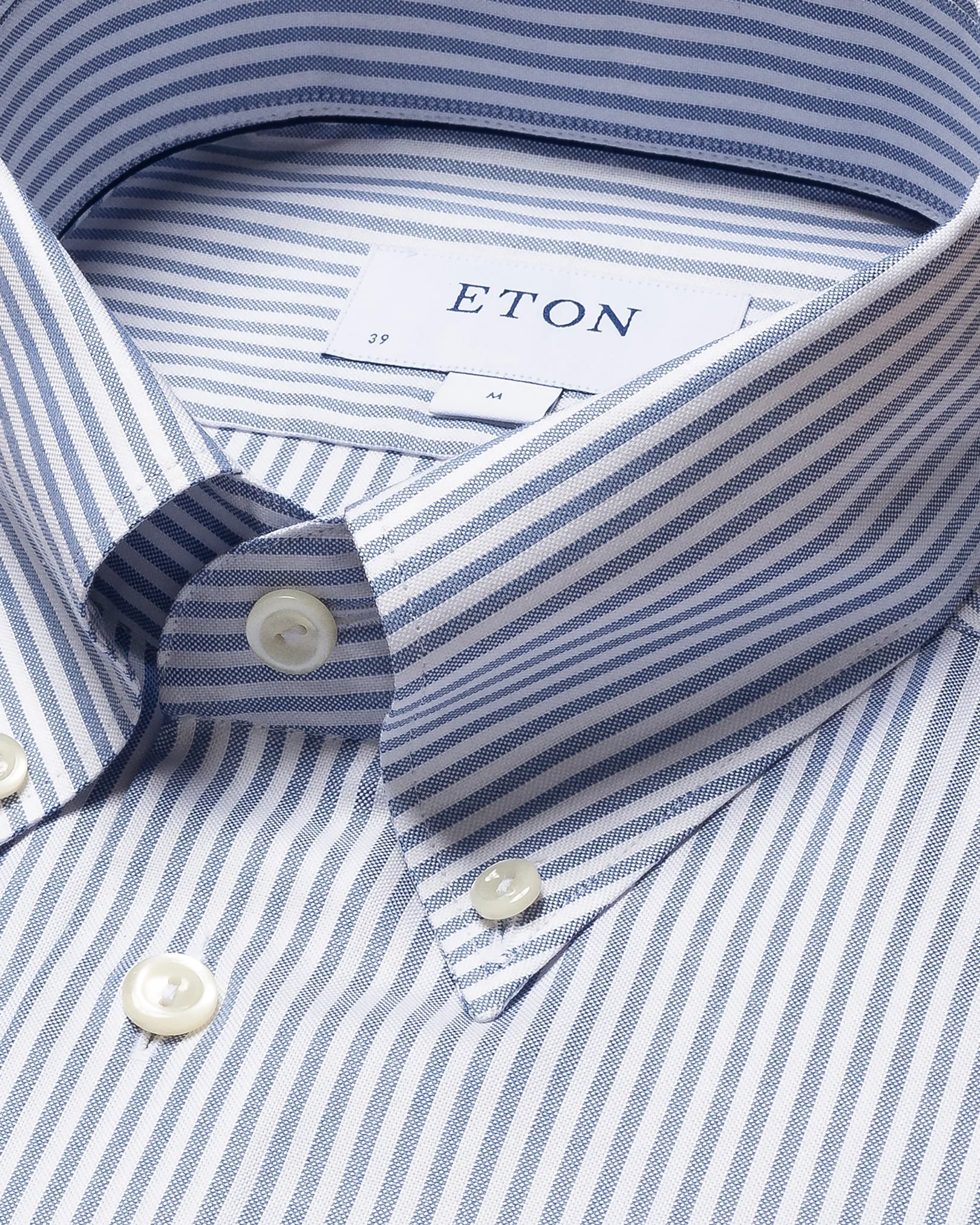 Light blue striped oxford shirt - Eton