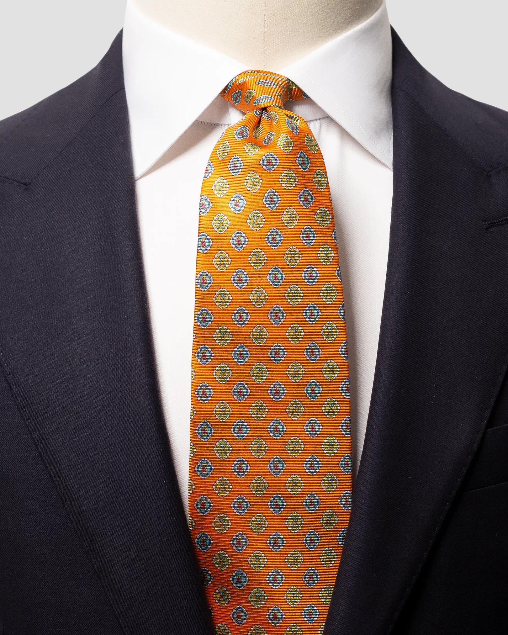 Eton - orange medallion tie