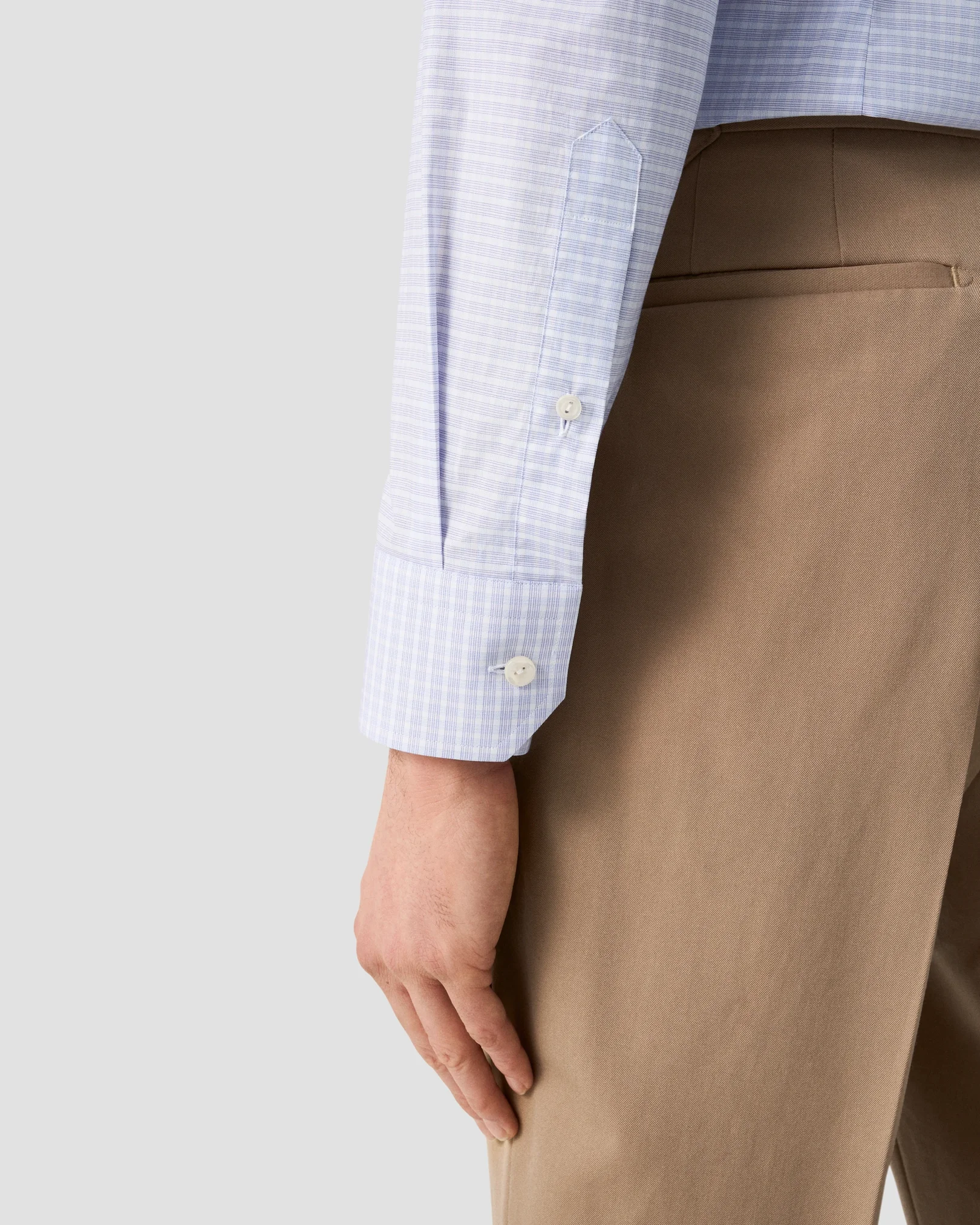 Eton - check fine twill shirt