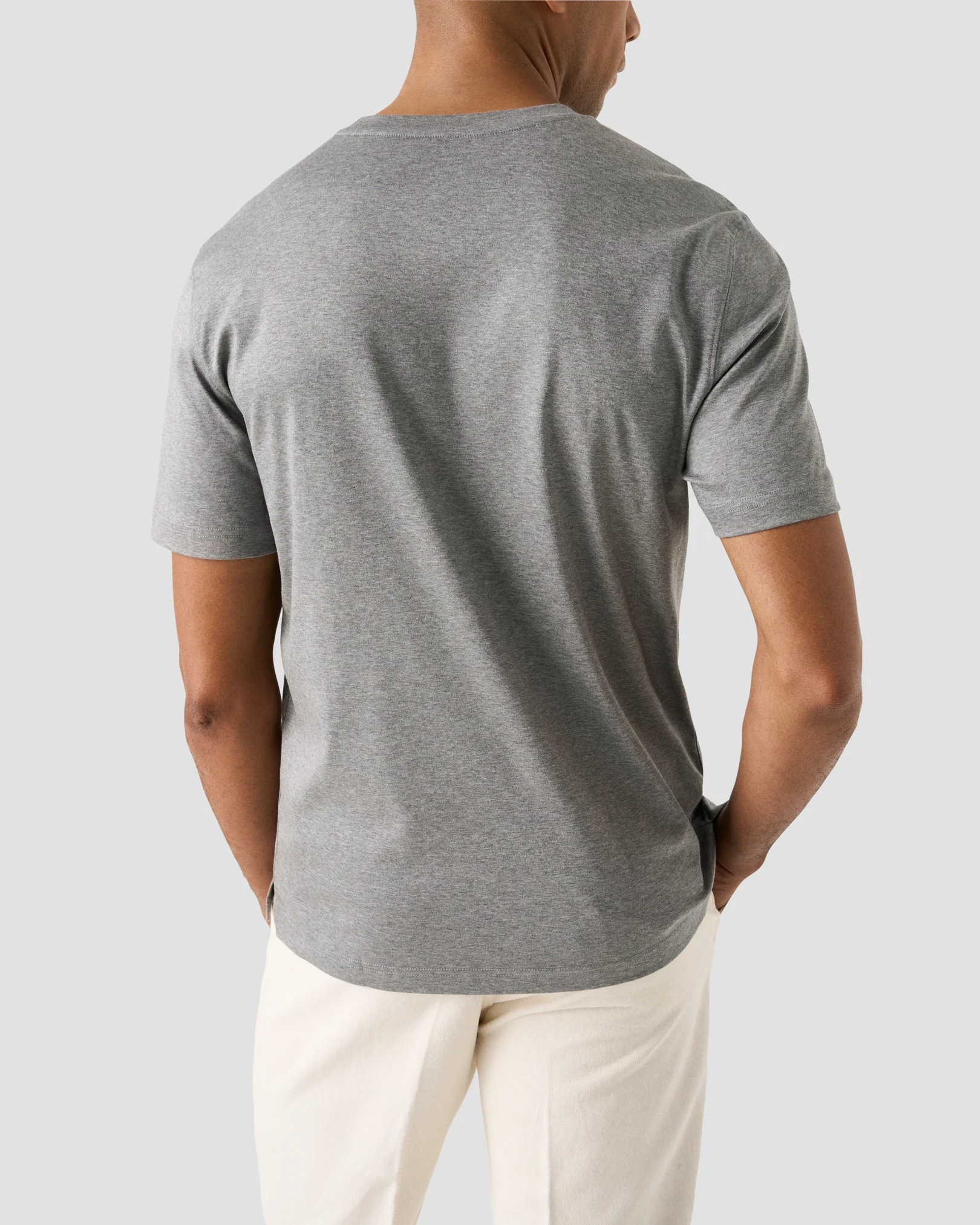 Eton - light grey neckrib t shirt