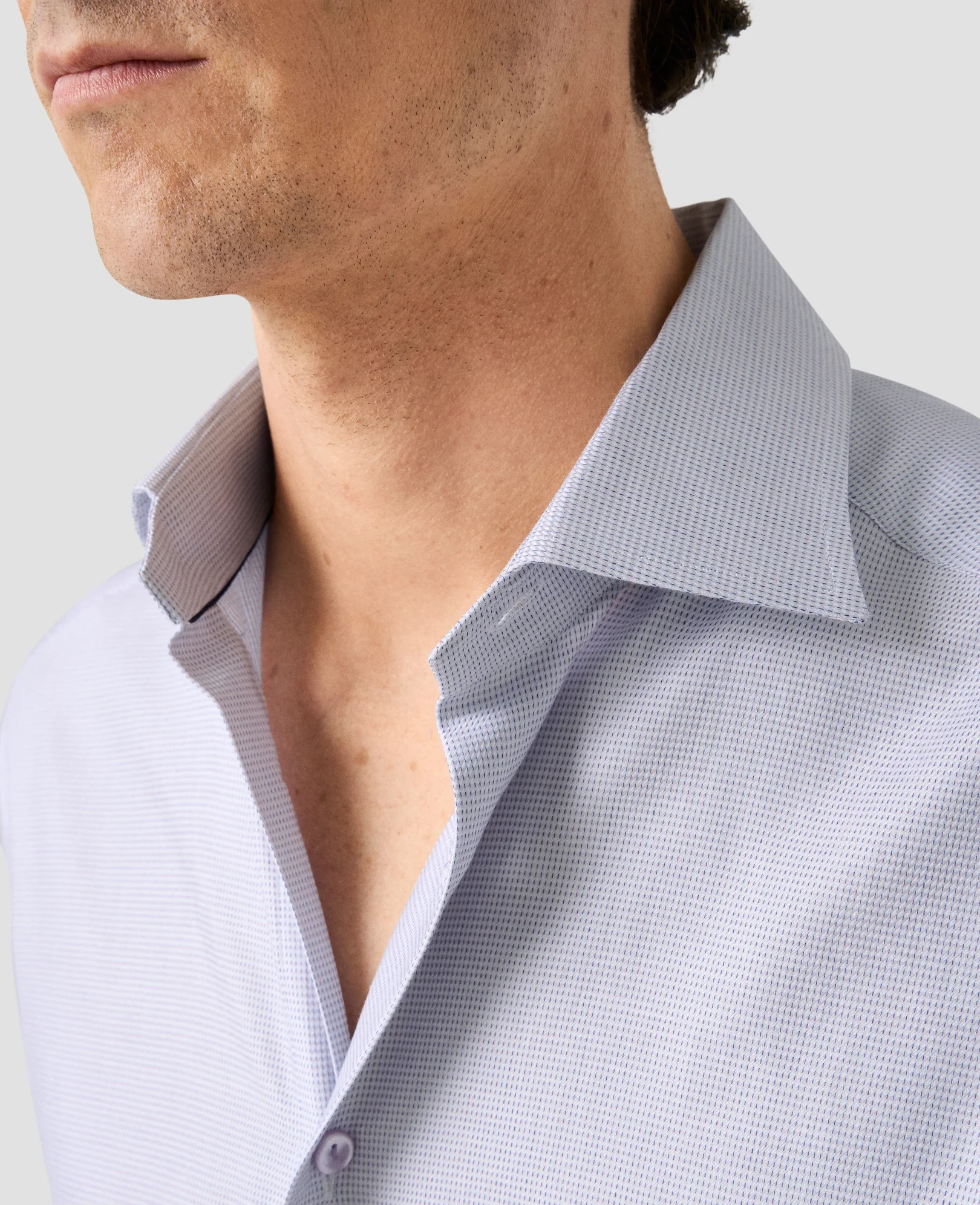 Eton - pink semi solid dobby shirt