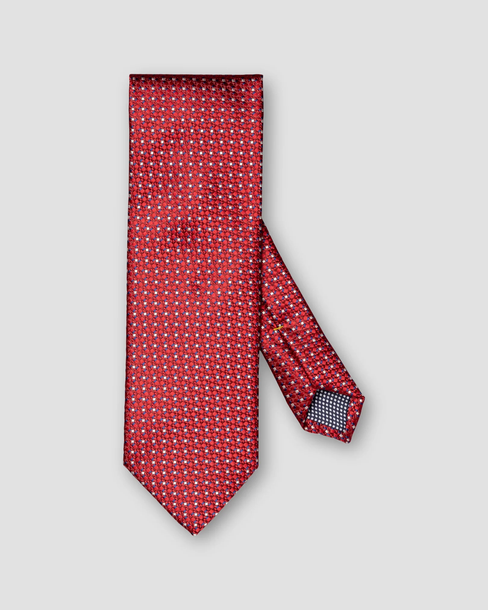 Eton - red geometric woven silk tie red geometric woven silk tie