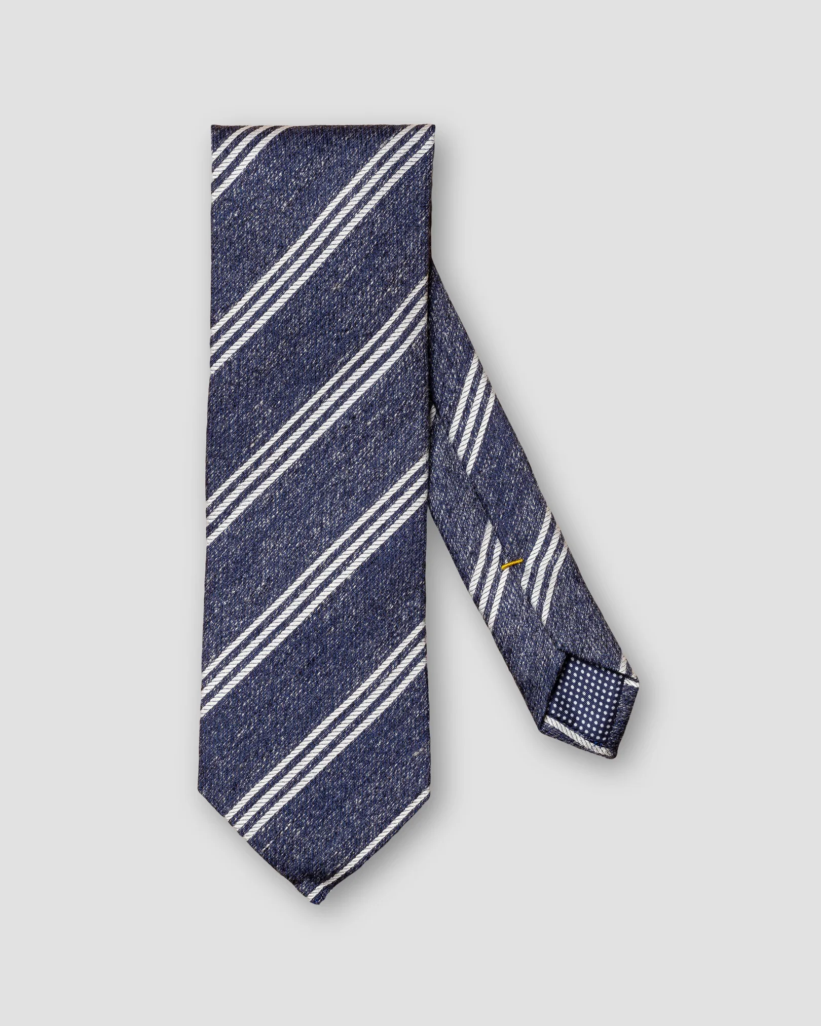 Eton - beige striped wool blend tie