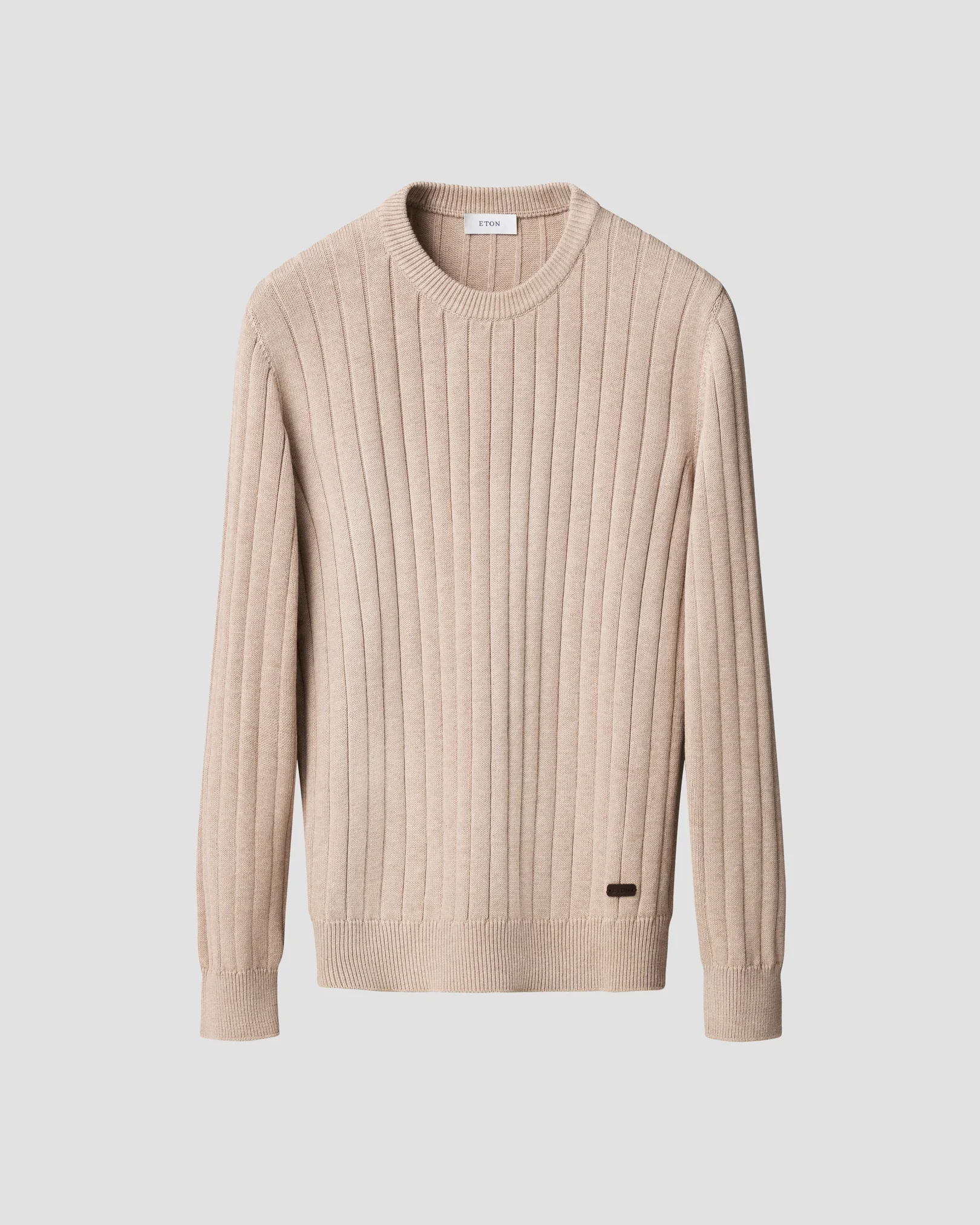 Eton - Cotton Structure Knit Crew Neck