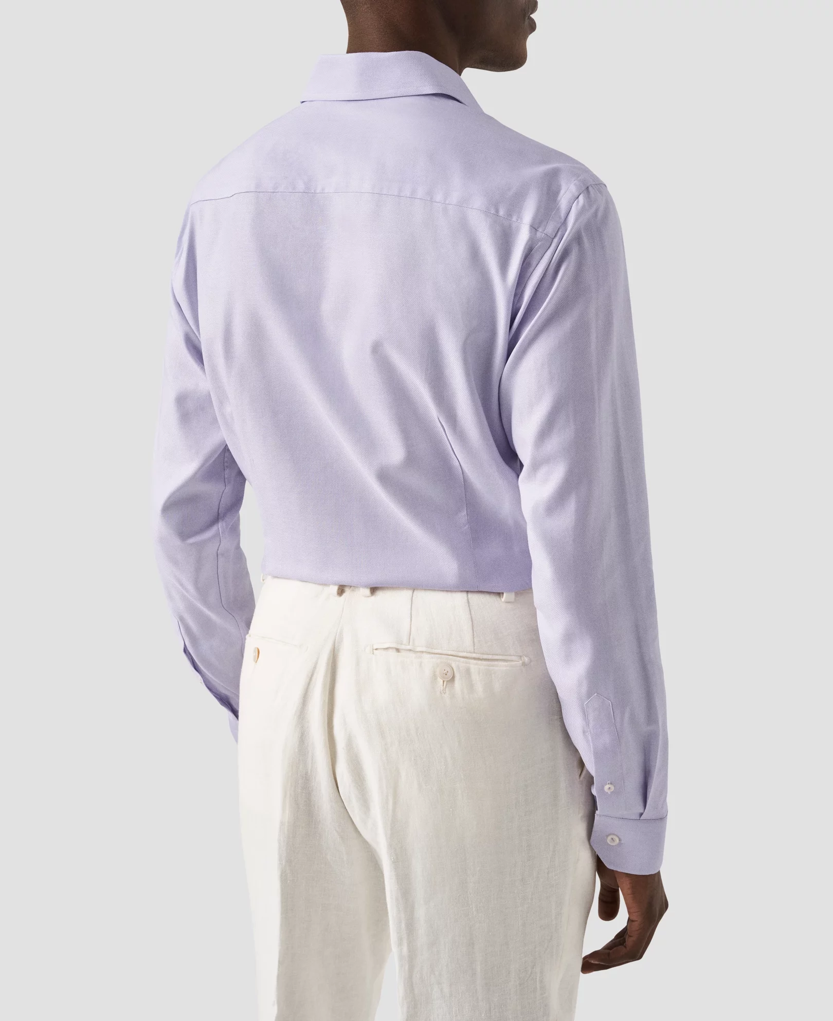 Eton - light purple cotton lyocell shirt