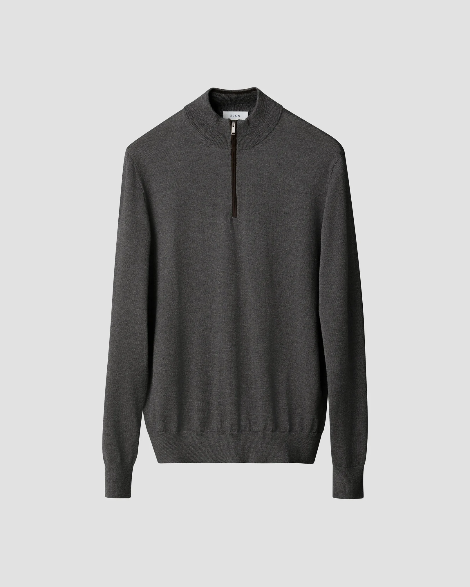 Eton - merino quarter zip knit sweater