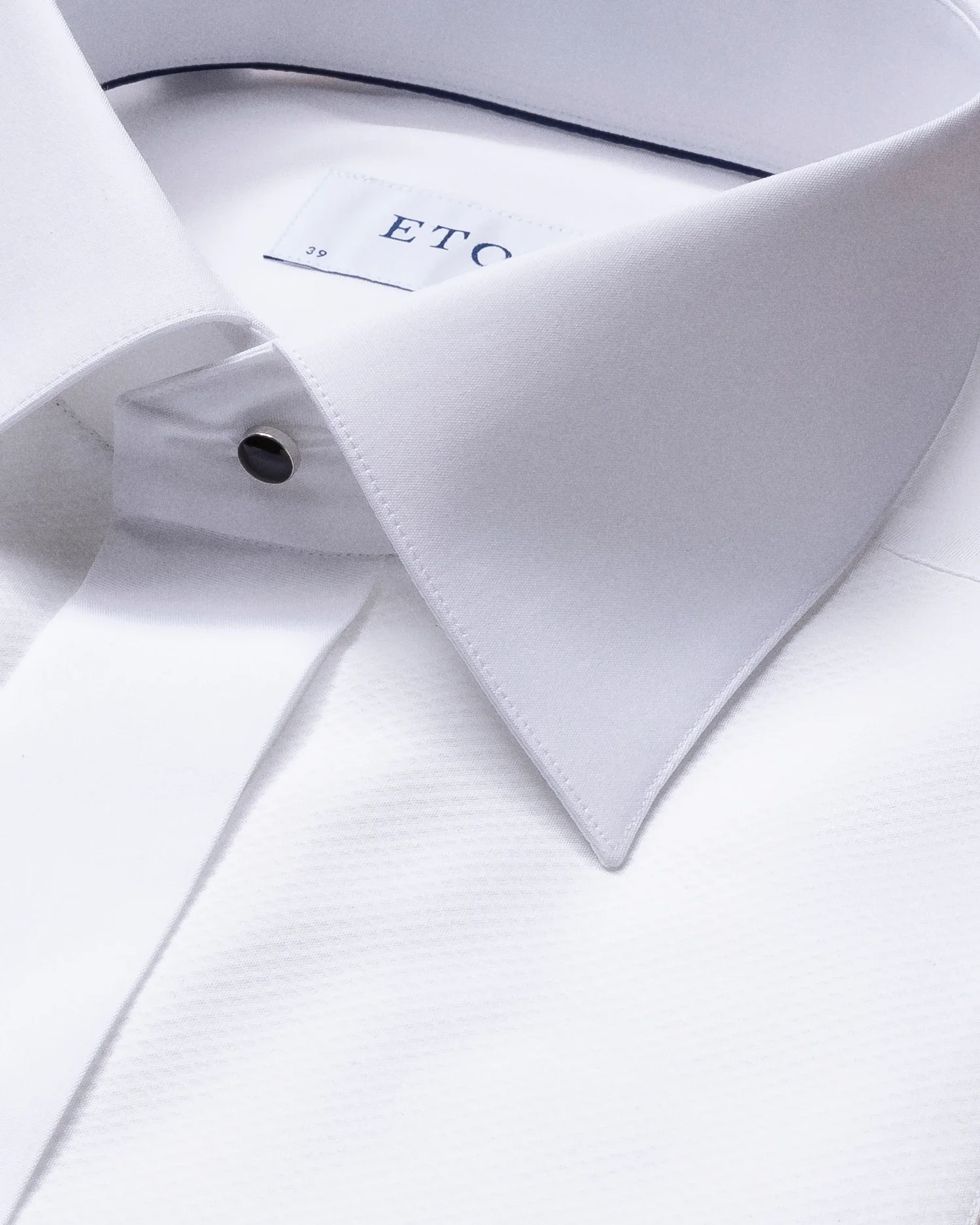 Eton - white pique bib front tuxedo shirt we1