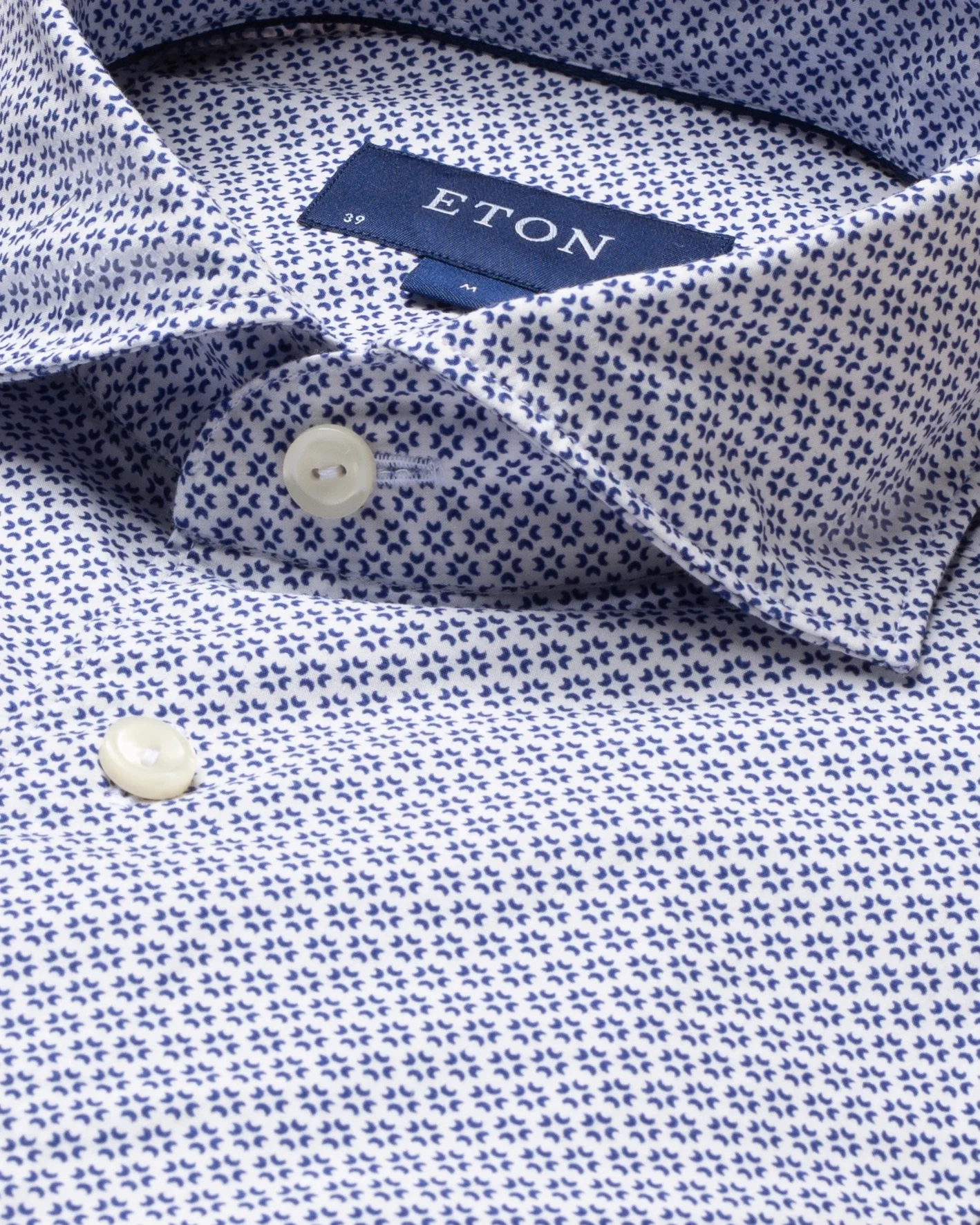 Eton - soft moon flower print shirt