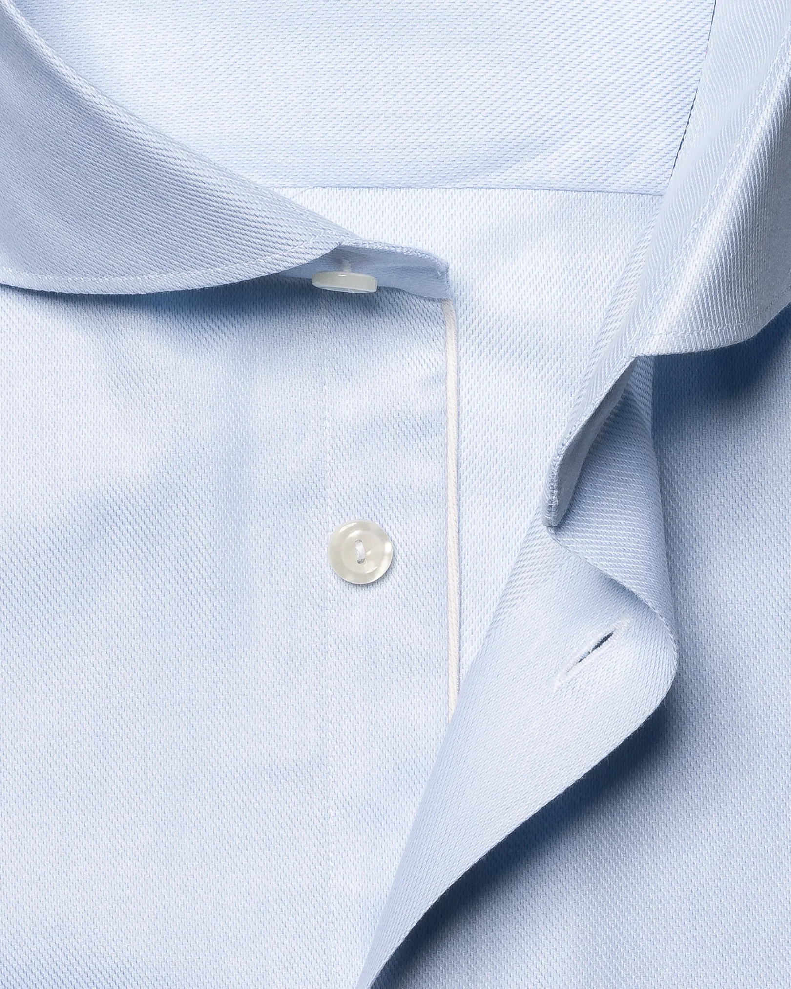 Eton - light blue twill cutaway collar