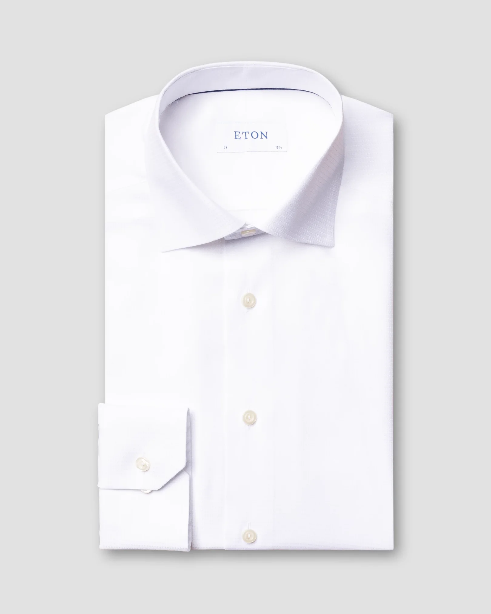 Eton - white micro weave twill shirt