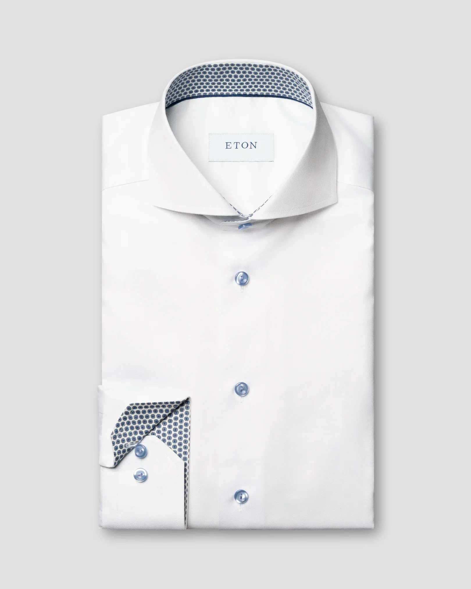 Eton - white signature twill extreme cutaway s1