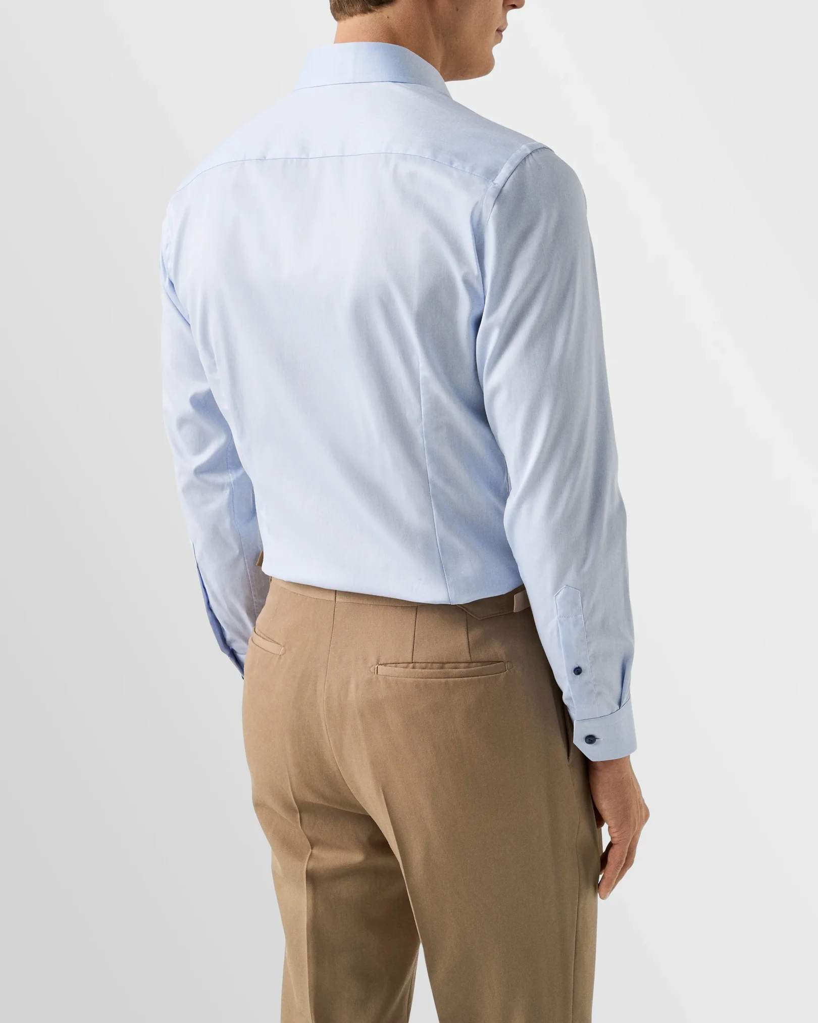 Eton - light blue signature twill contrast details