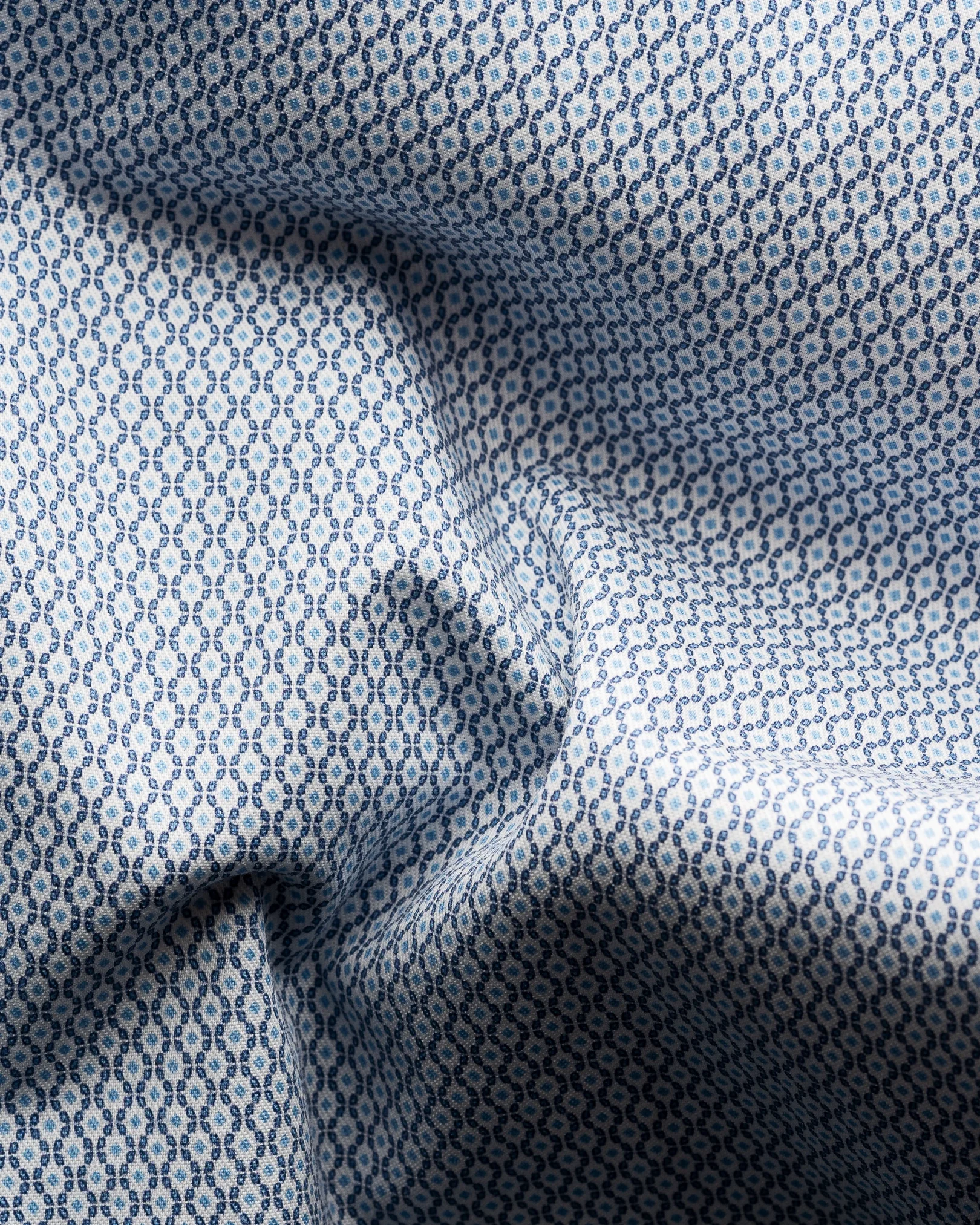 Eton - light blue micro print signature twill shirt