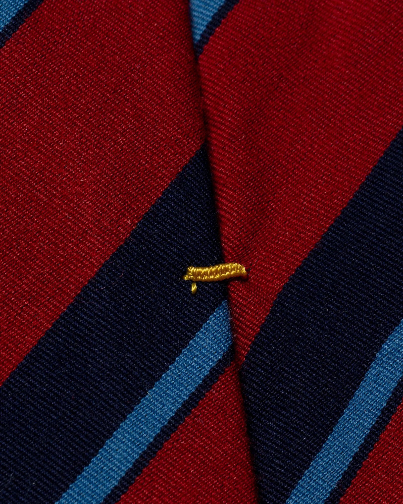 Eton - red and blue striped wool cotton tie
