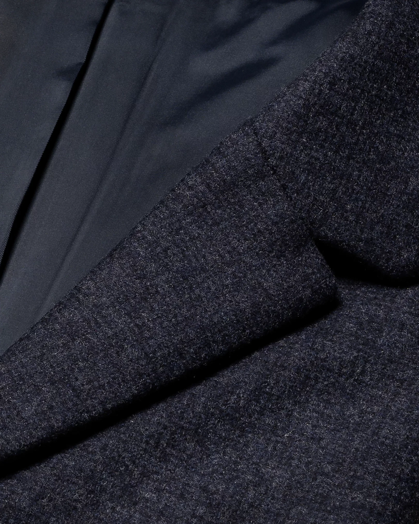 Dark Blue Checked Wool-Cashmere Flannel Overshirt