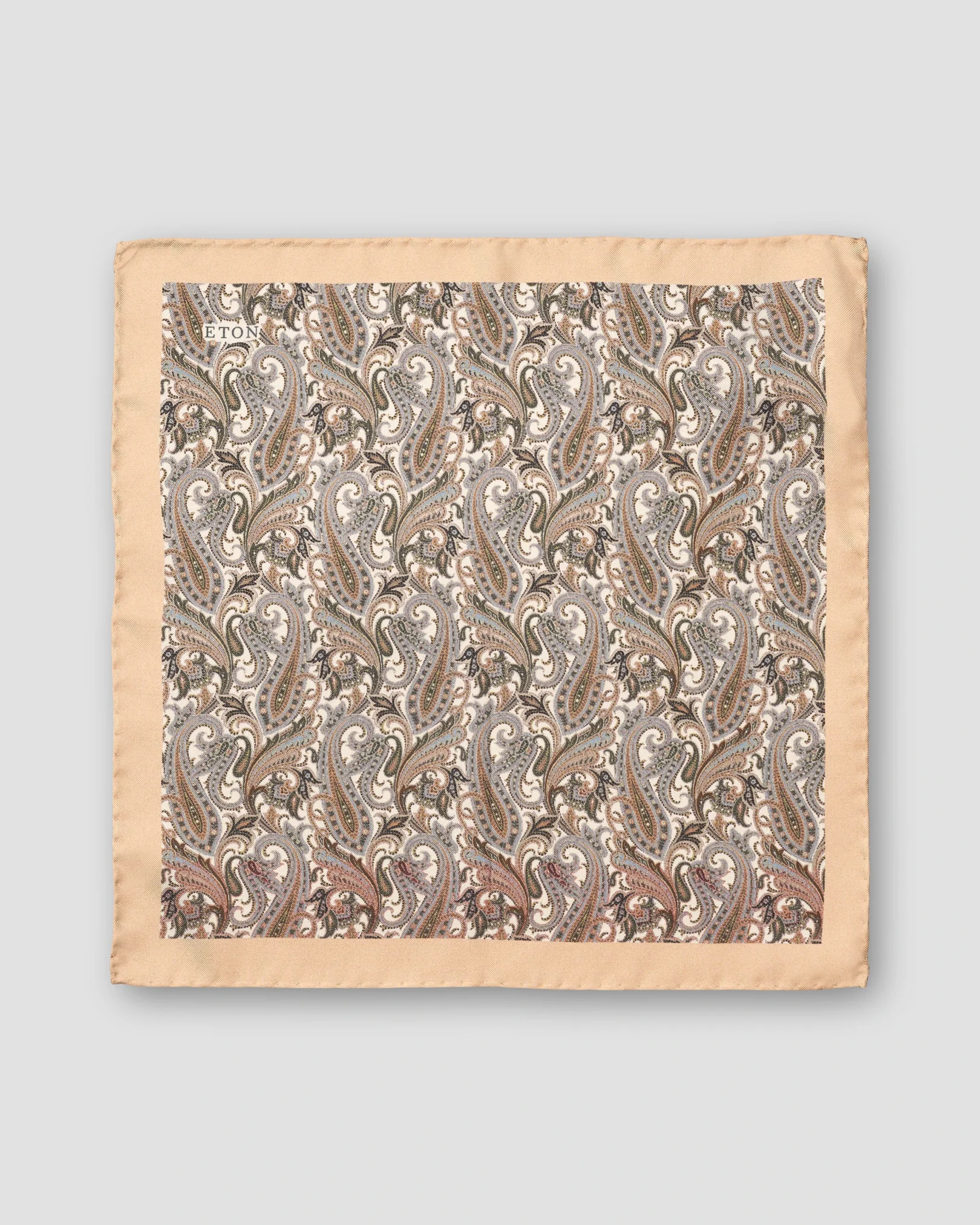 Eton - multi paisley twill pocket square