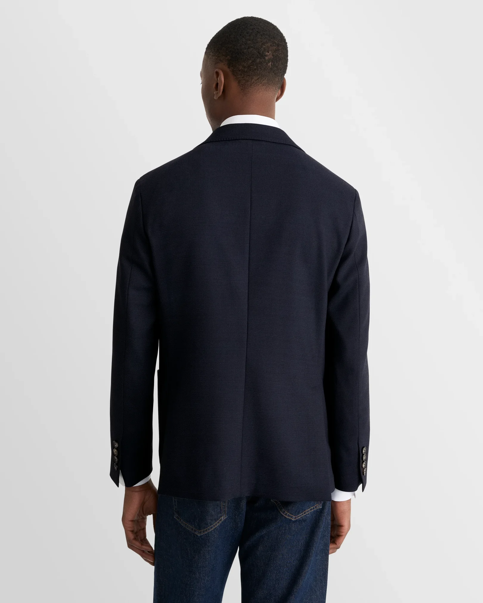 Eton - navy blue lana tech soft jacket