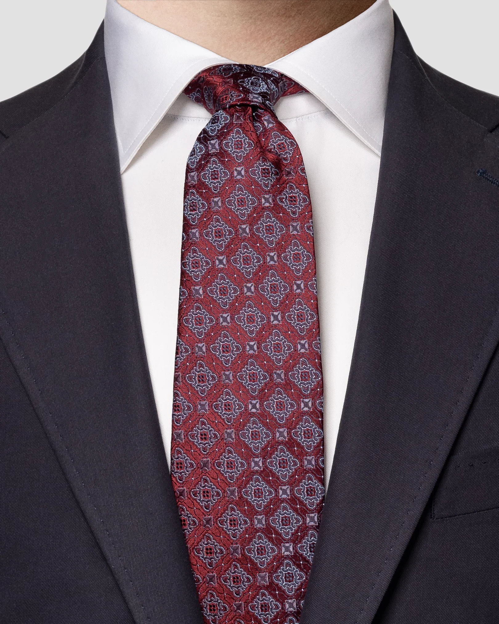 Eton - dark red satin tie