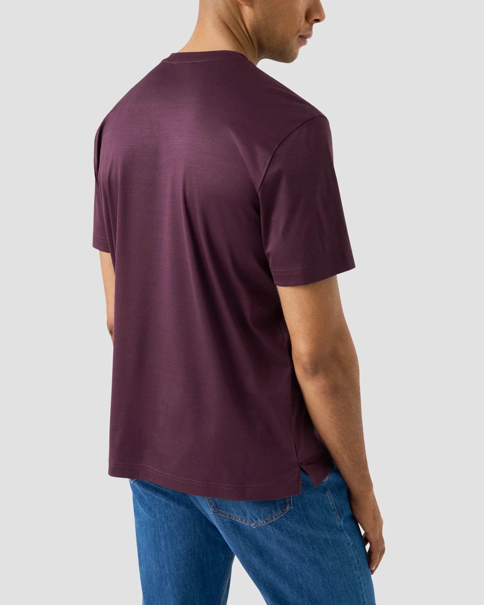 Eton - filo di scozia t shirt dark red filo di scozia t shirt