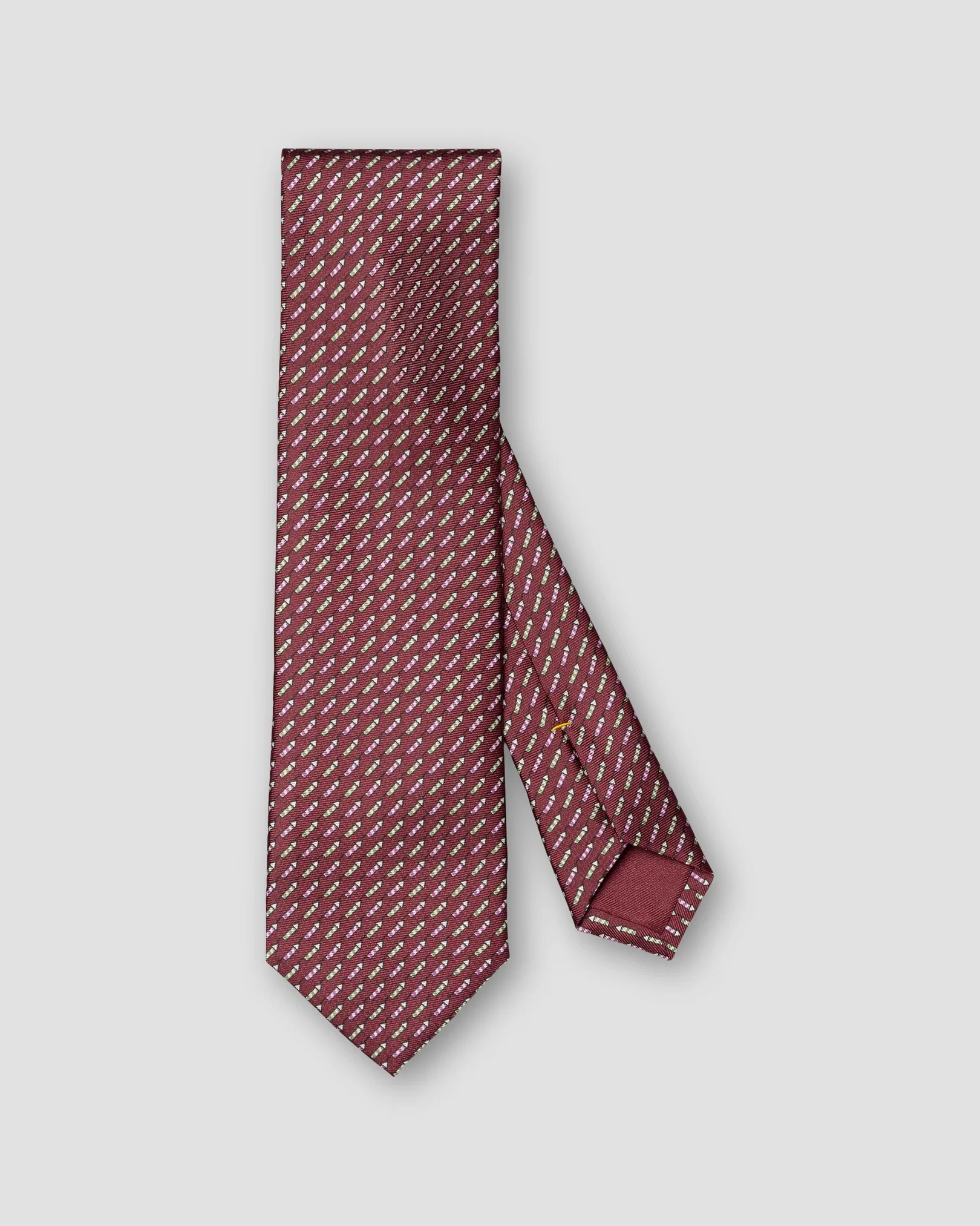 Eton - dark red geometric woven silk tie dark red geometric woven silk tie