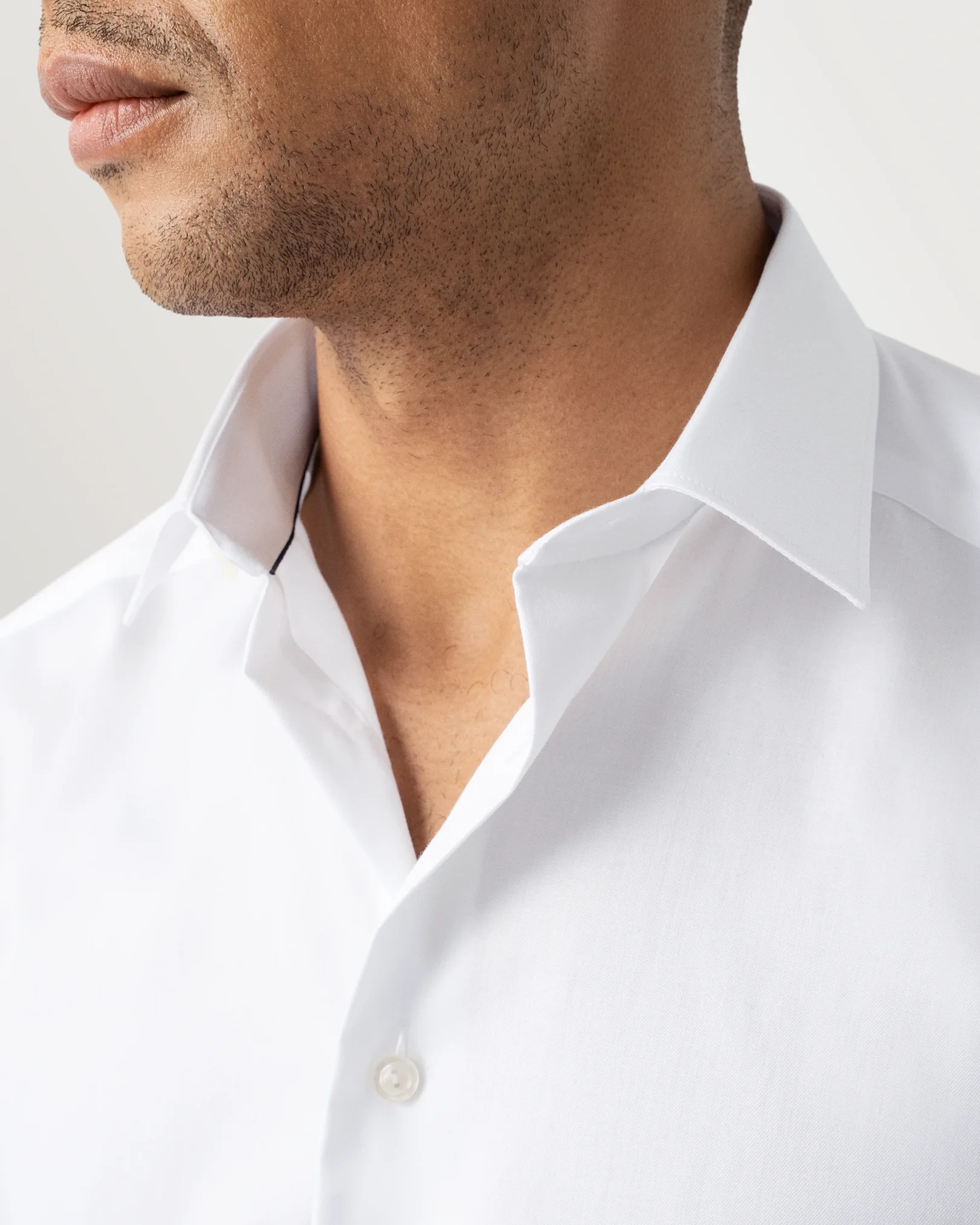 Eton - white solid twill shirt