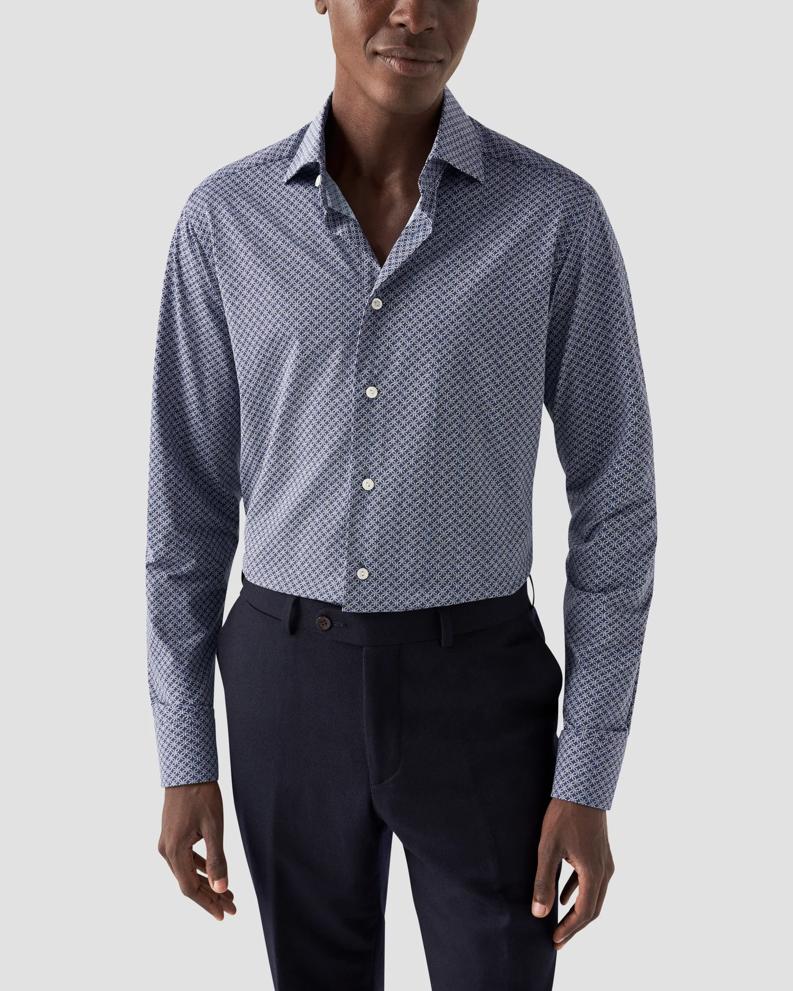 Eton - Dark blue 4way stretch