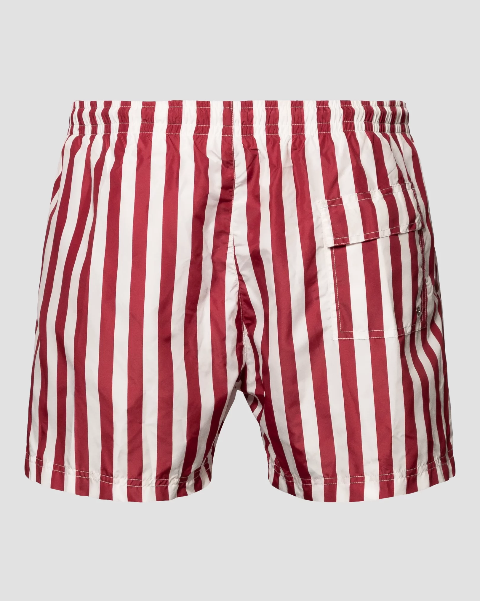 Eton - bengal stripe red swim trunks