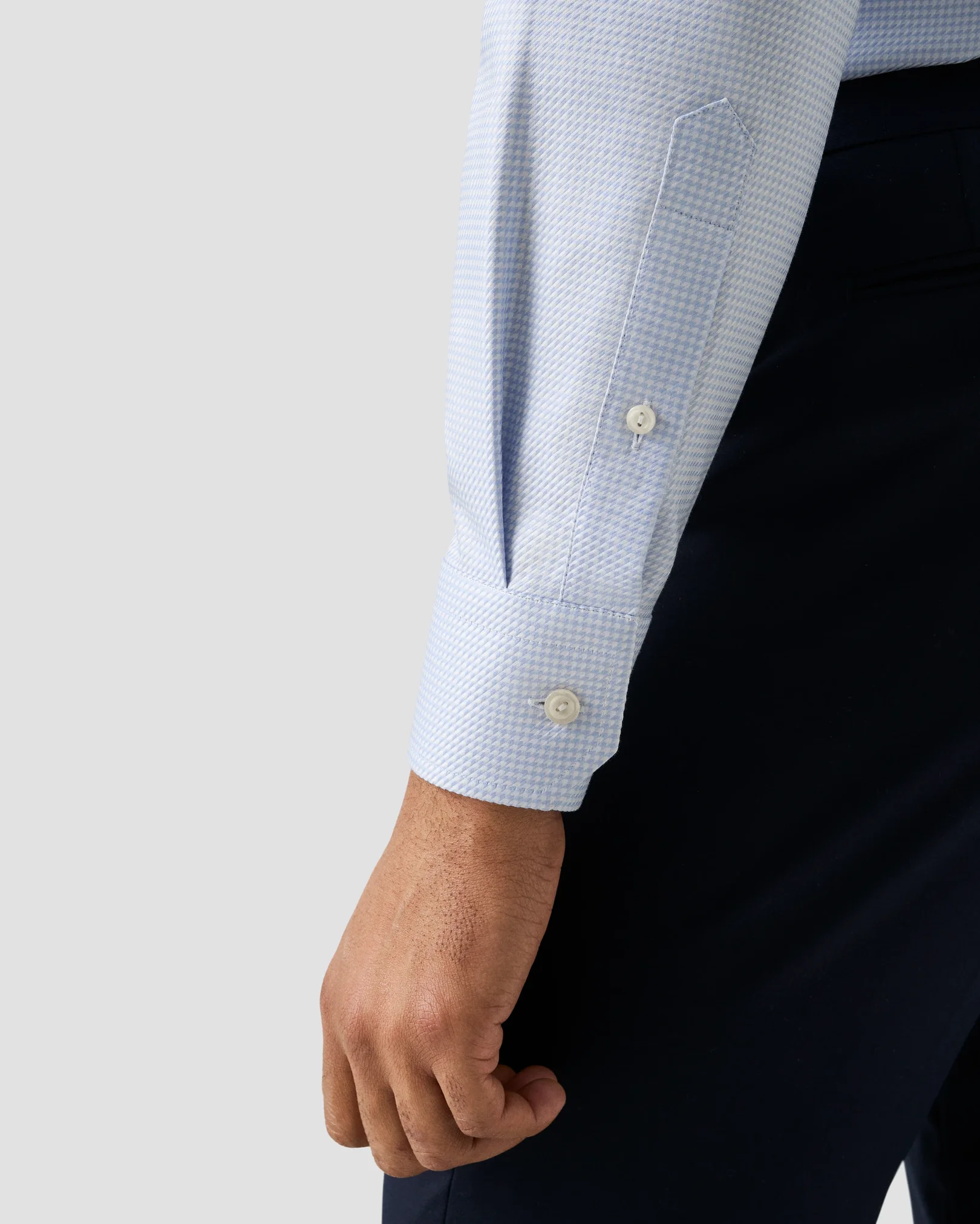 Eton - houndstooth king twill shirt