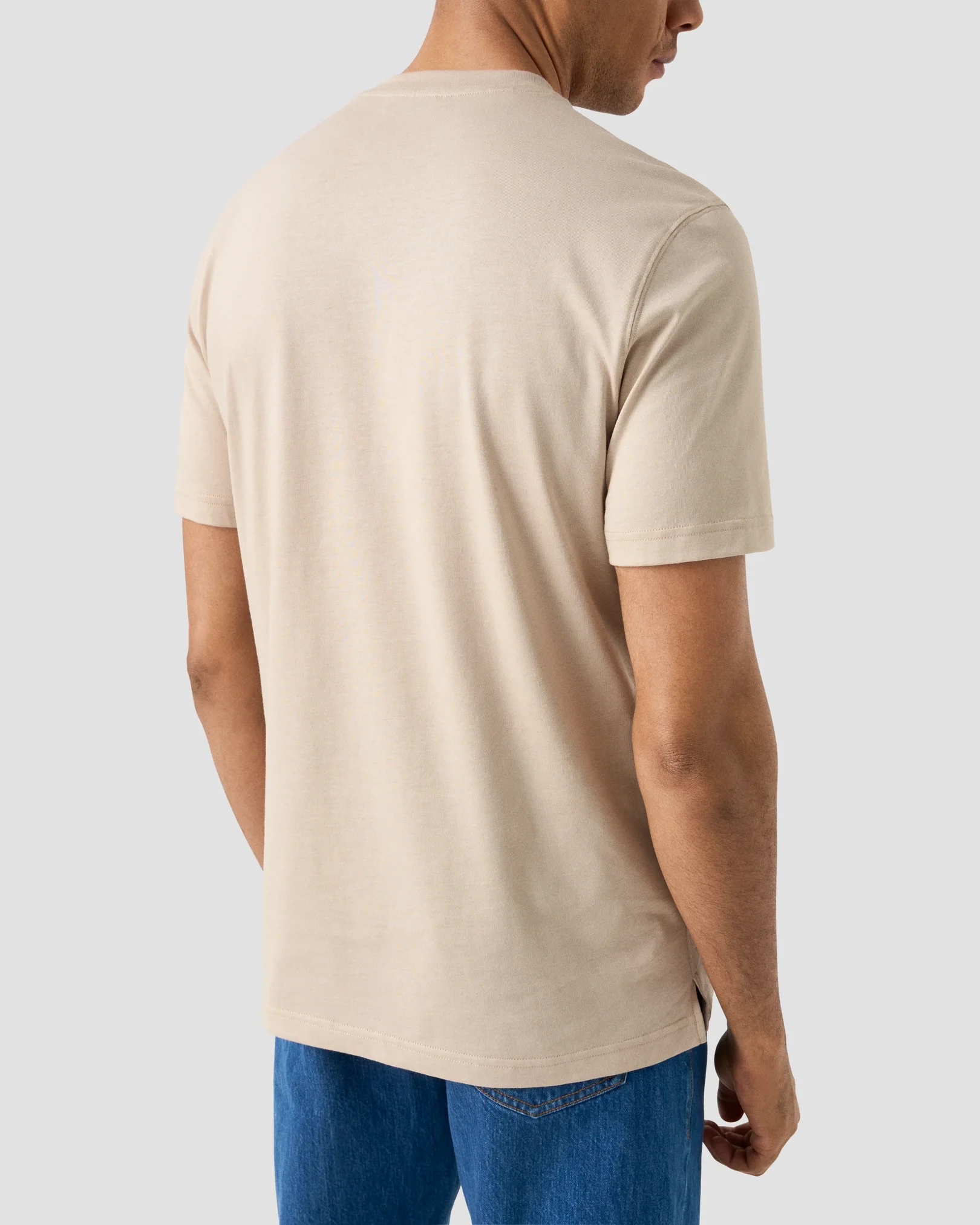 Eton - beige single jersey supima t shirt