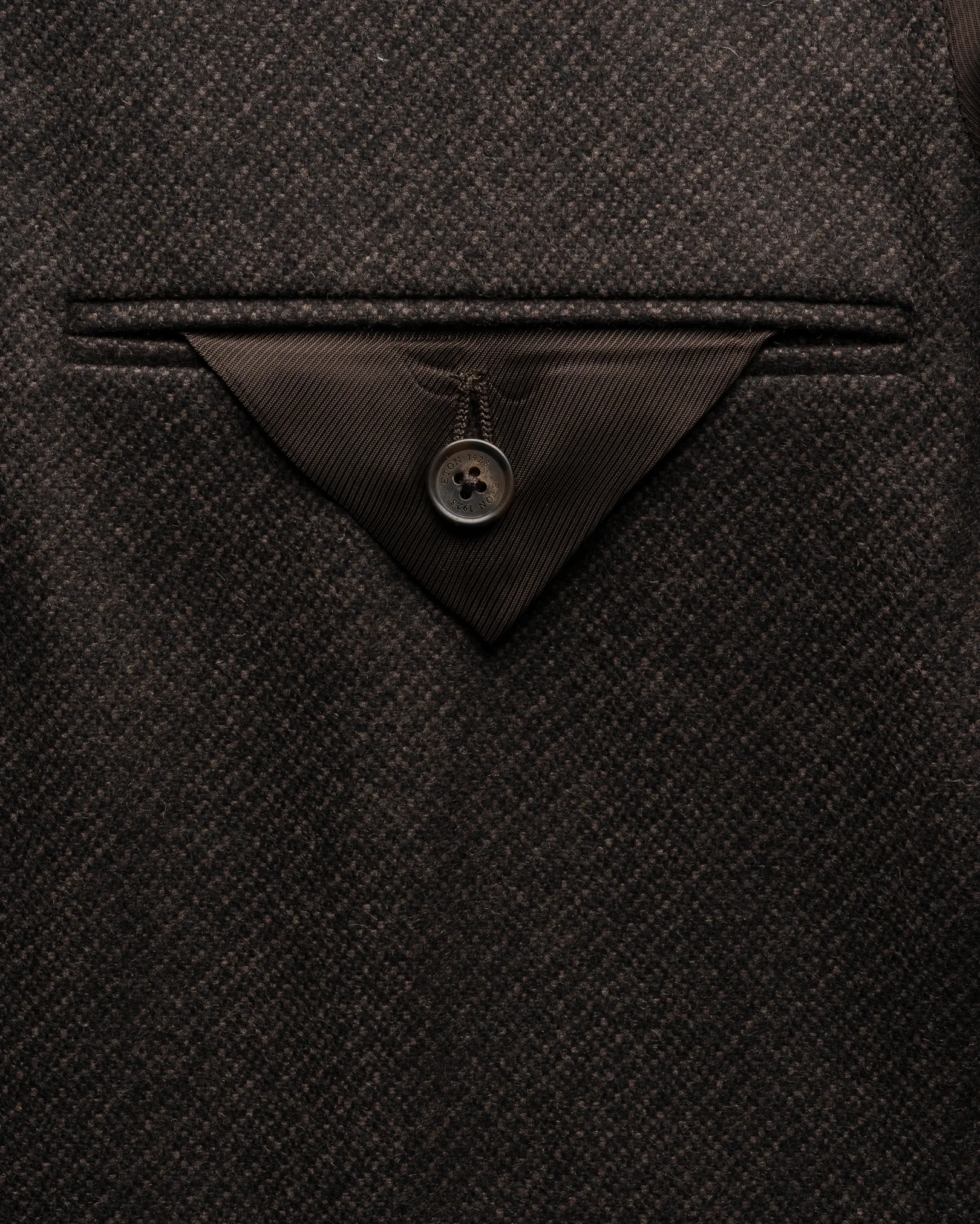 Eton - dark brown wool cashmere soft jacket