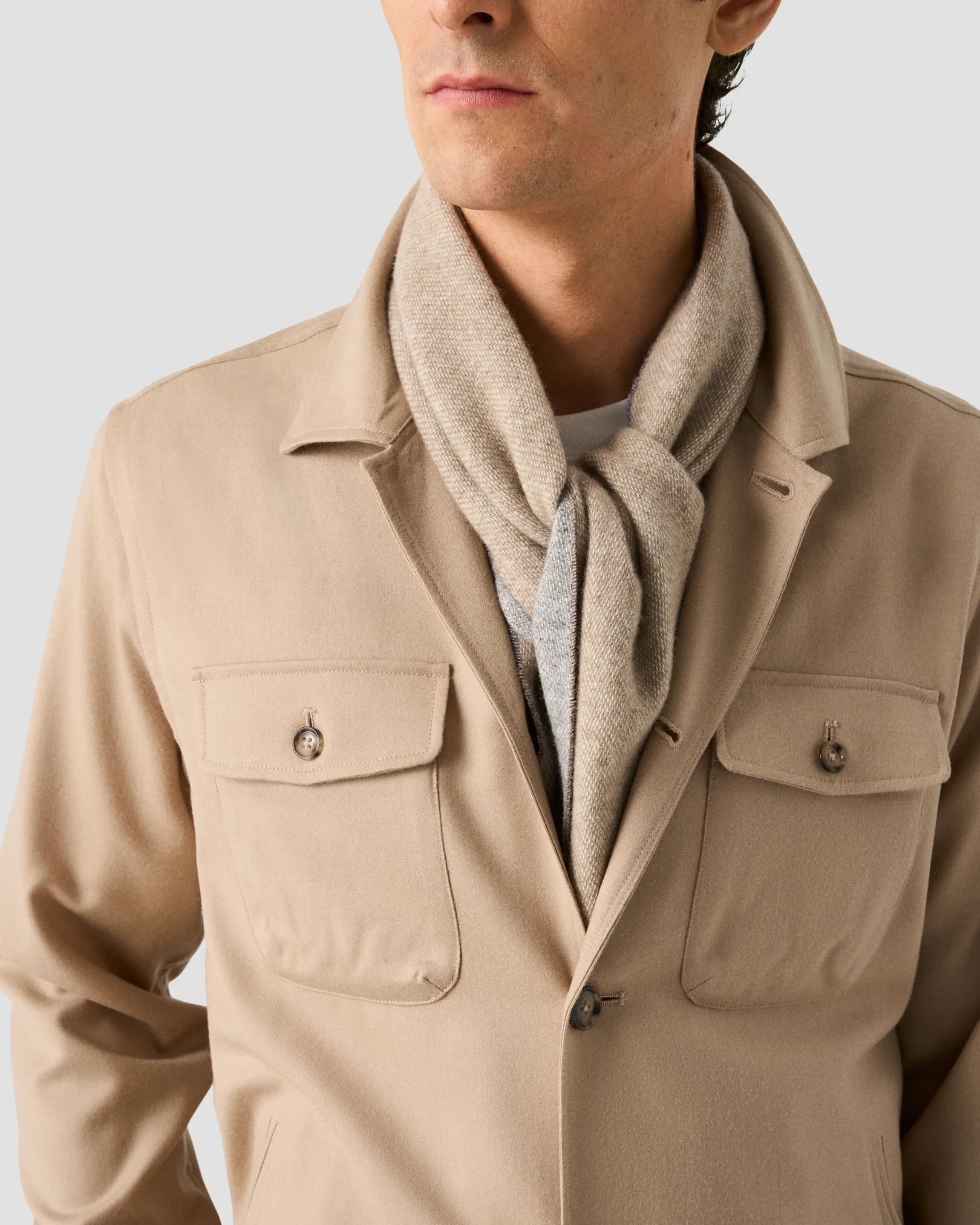 Eton - wool four pocket overshirt