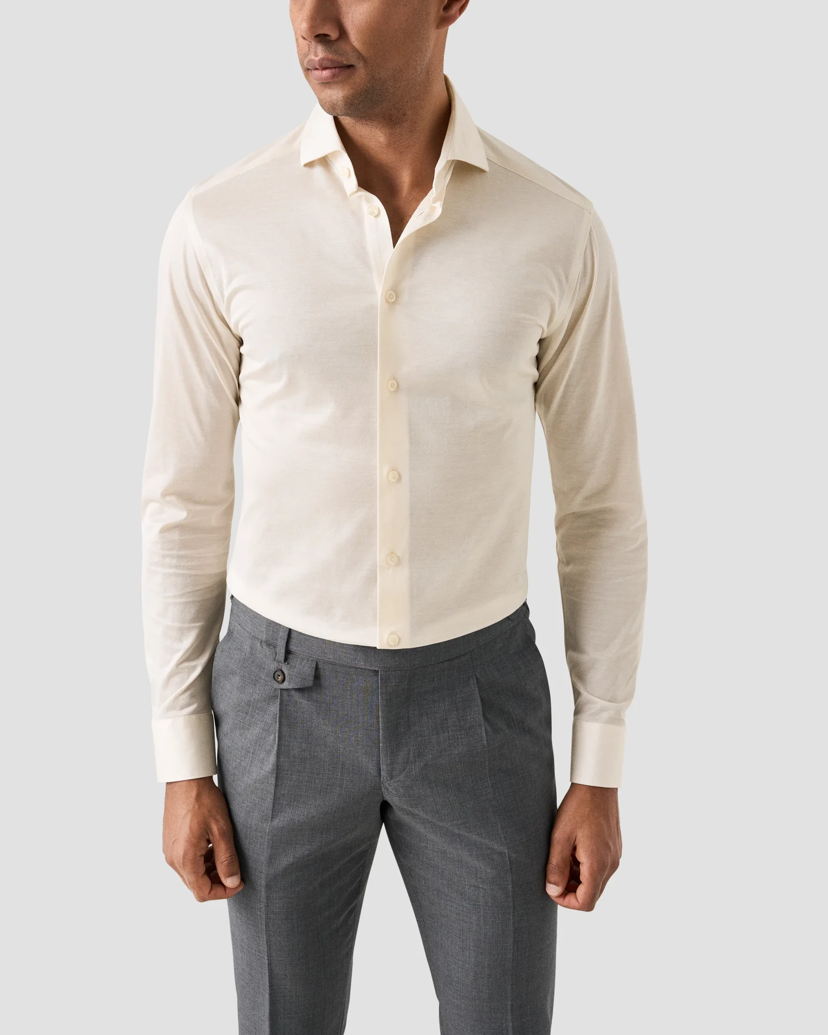Eton - white filo di scozia oxford shirt