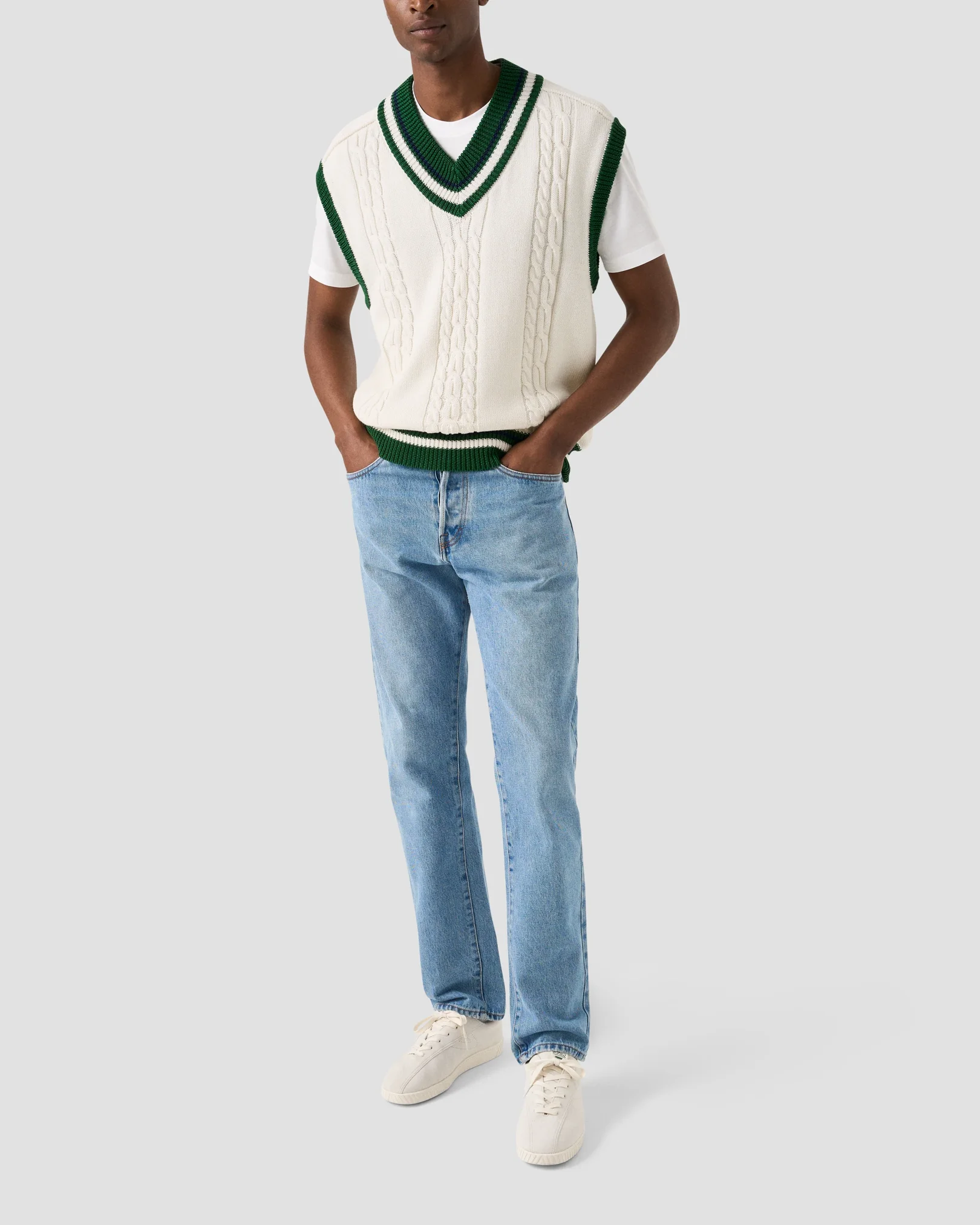 Eton - eton x tretorn cotton v neck vest