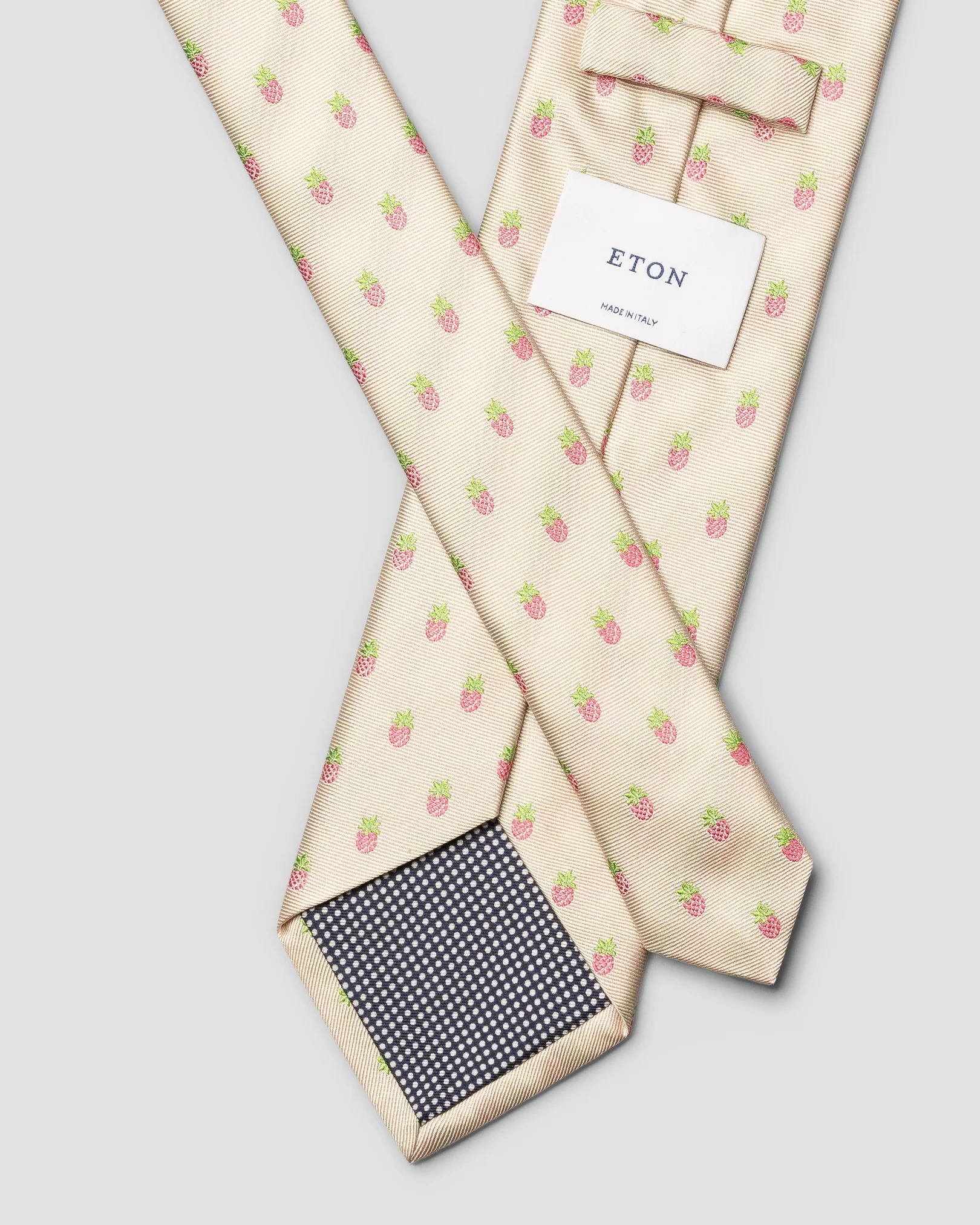 Eton - white pineapple woven silk tie