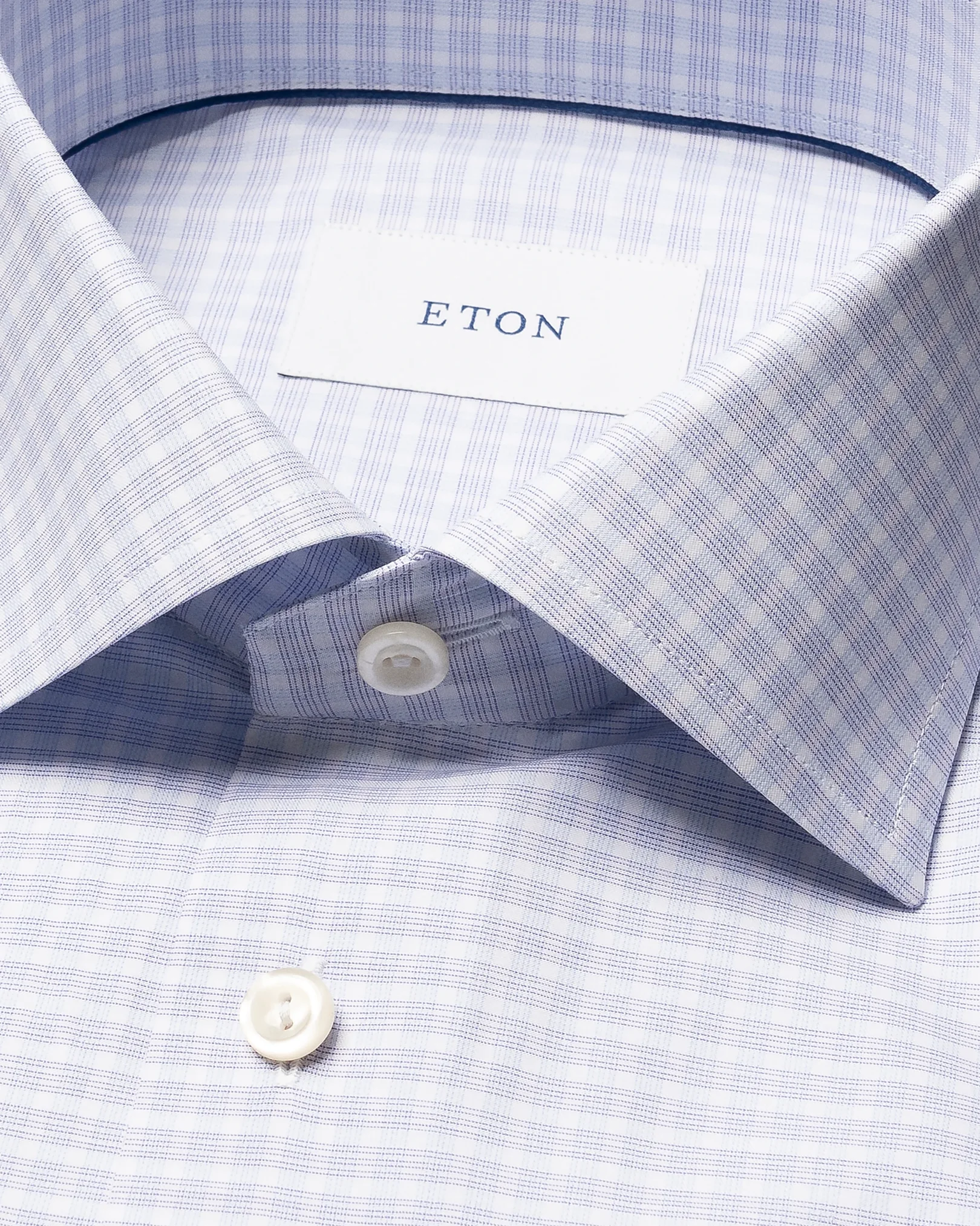 Eton - check fine twill shirt