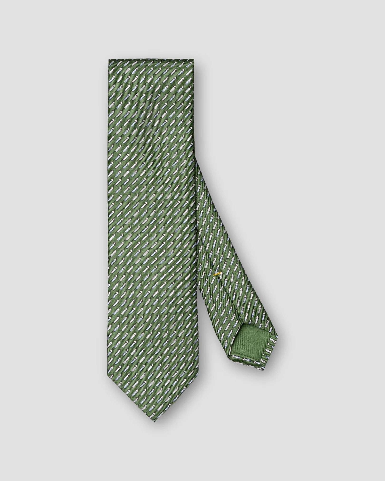 Eton - mid green geometric woven silk tie