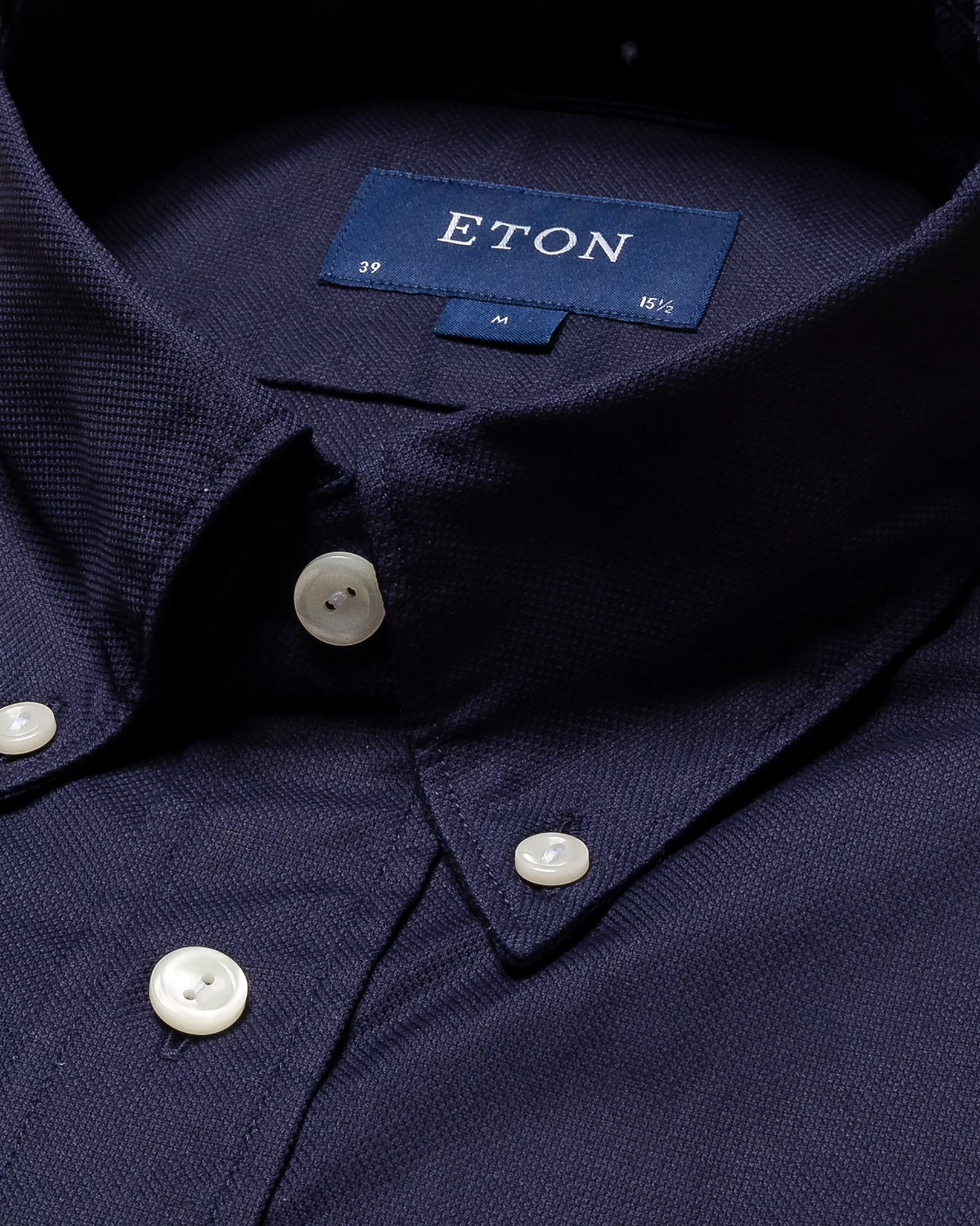 Eton - navy blue royal oxford tencel button down