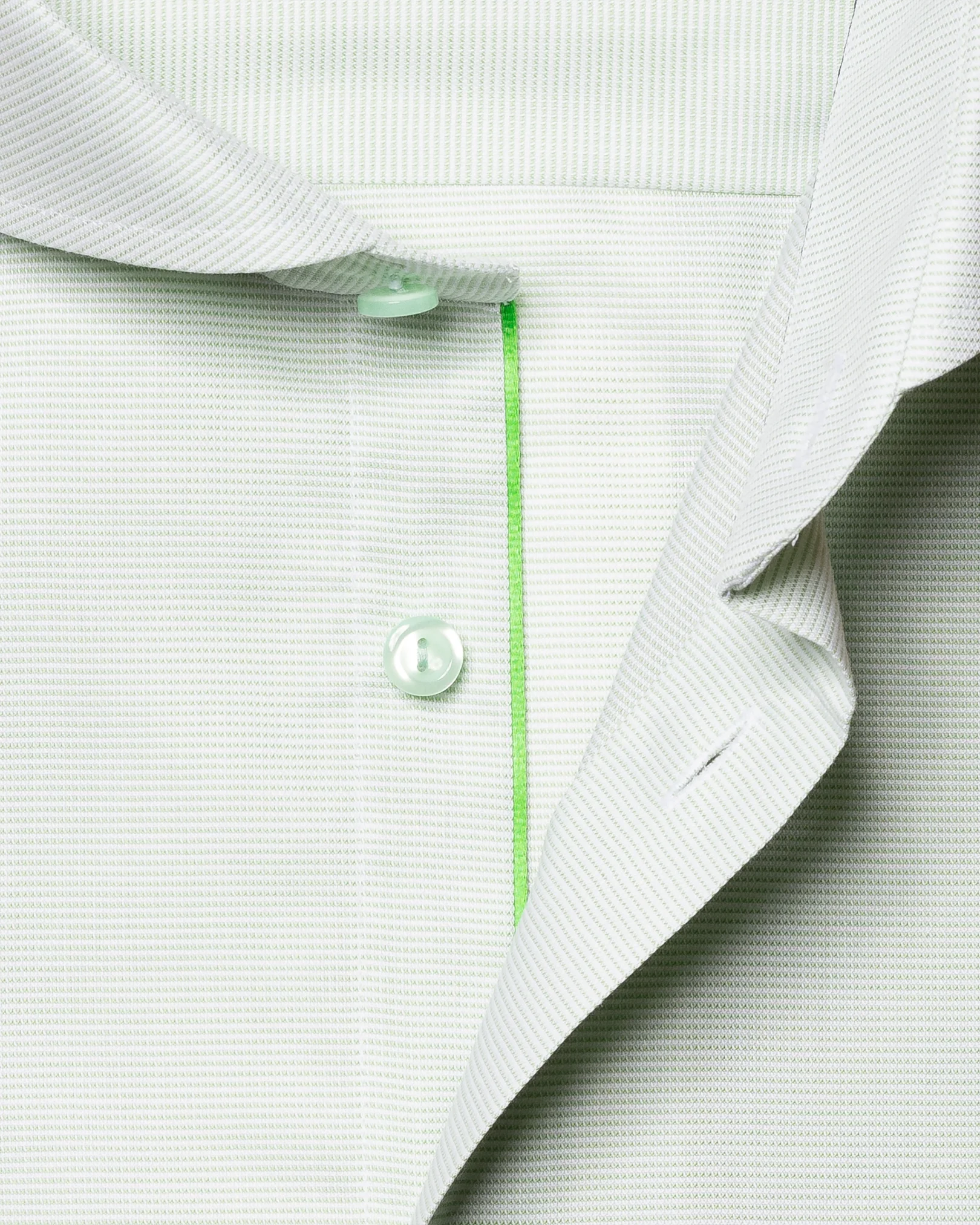 Eton - green twill shirt extreme cut away