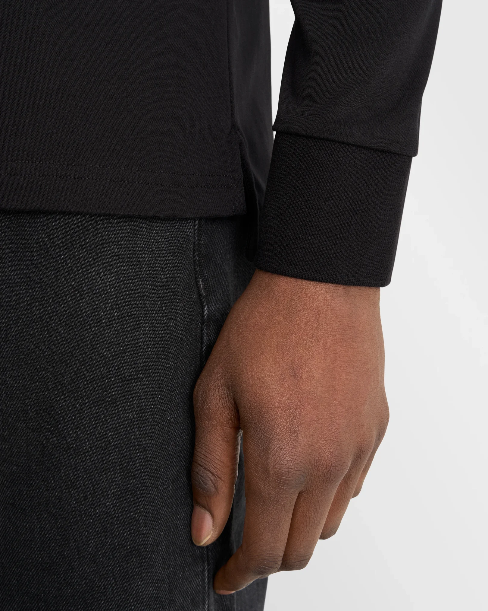Eton - interlock polo shirt black interlock polo shirt