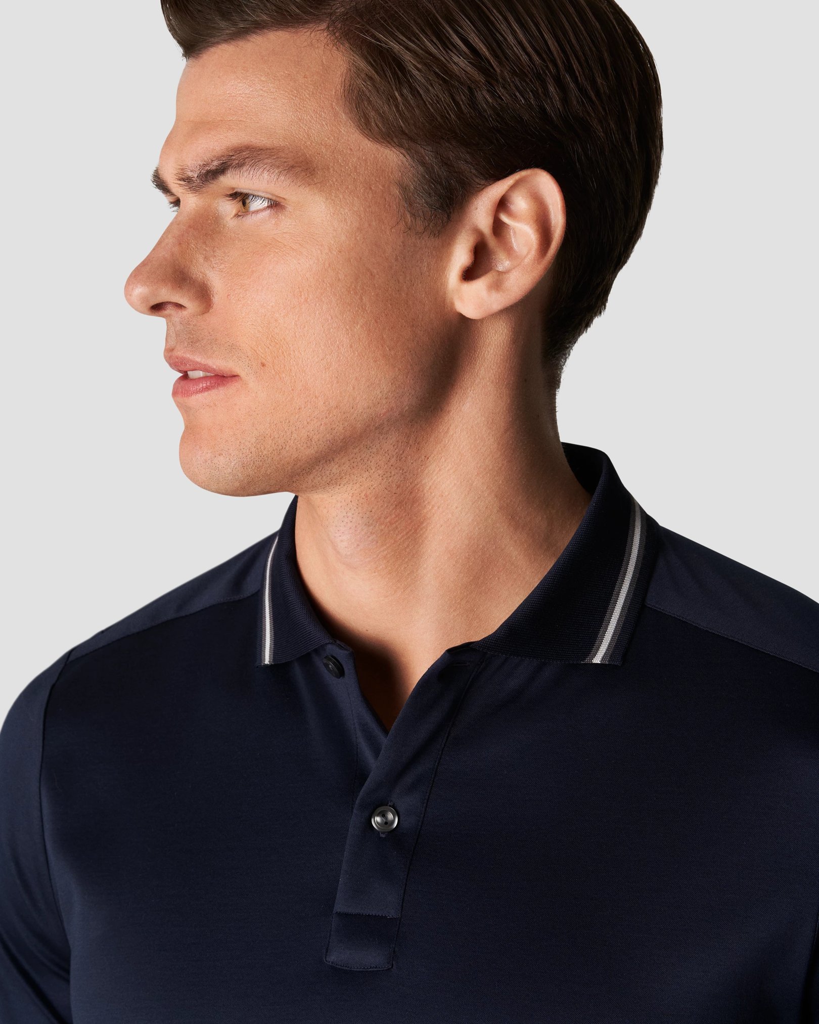 Eton - navy blue jersey knitted